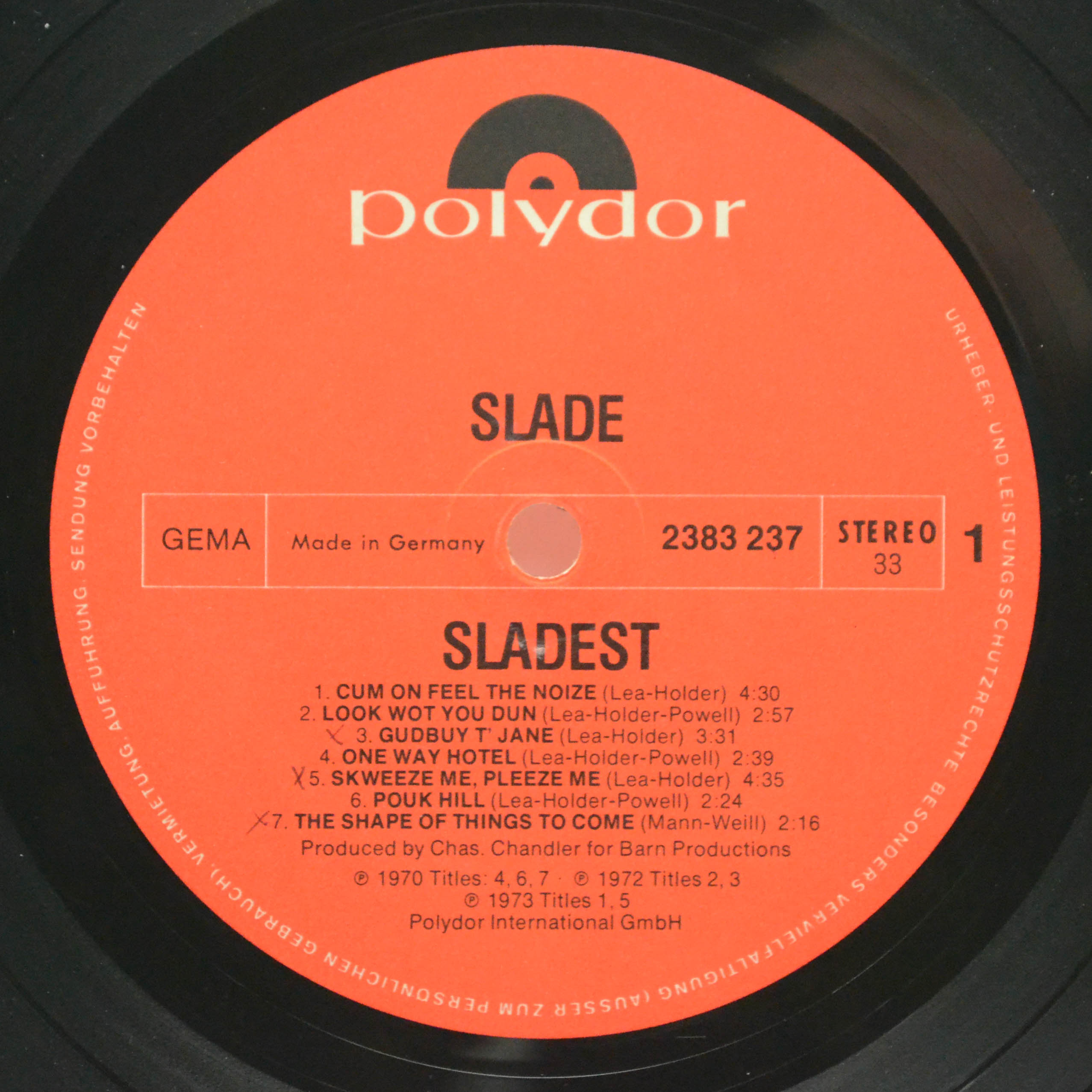 Slade — Sladest (booklet), 1973