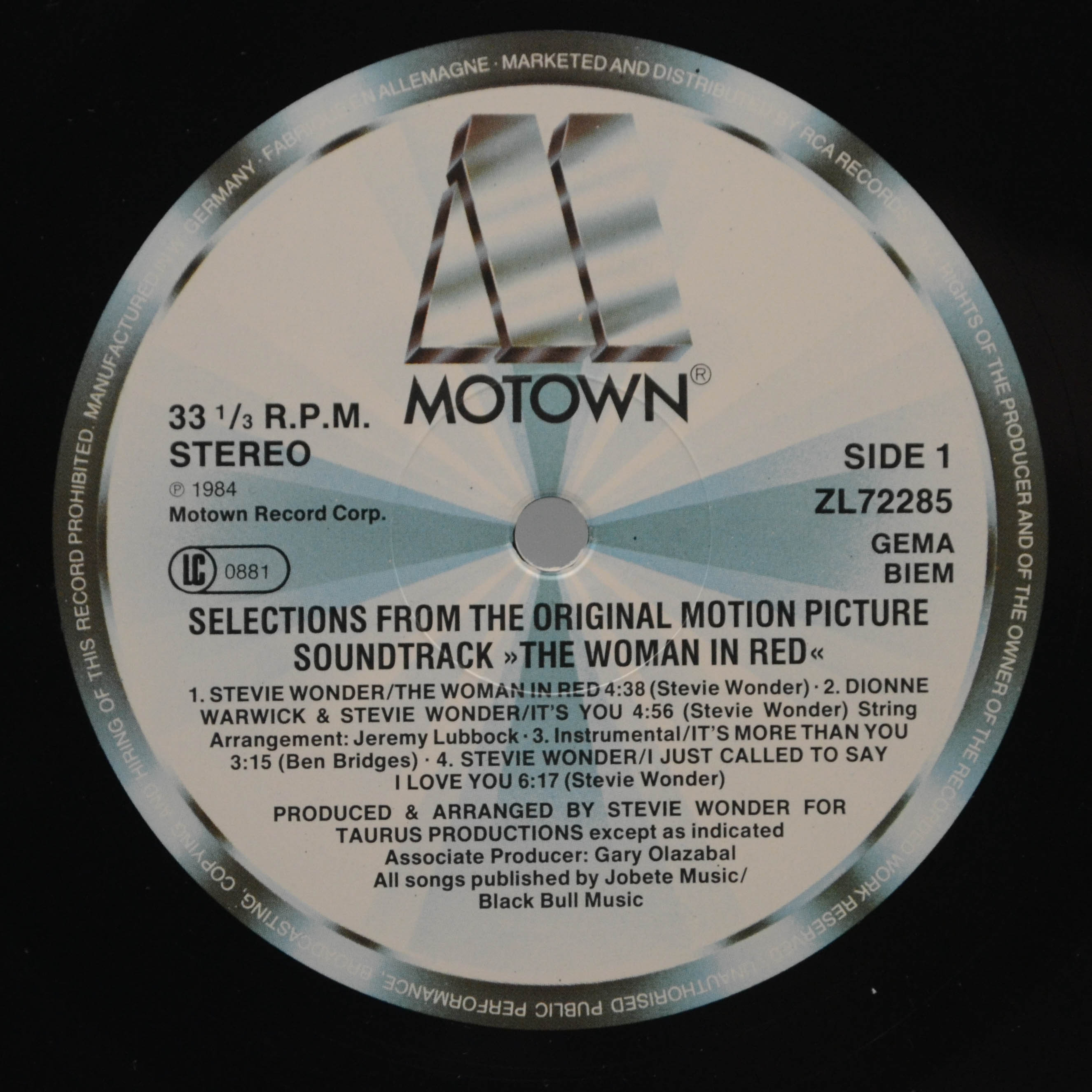 Stevie Wonder — The Woman In Red (Selections From The Original Motion Picture Soundtrack), 1984