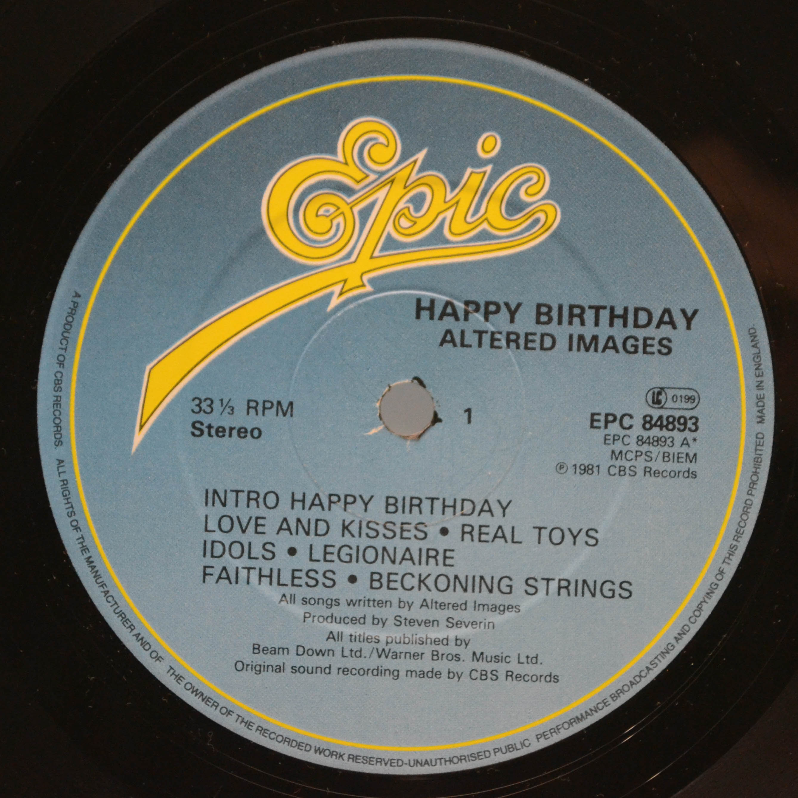 Виниловая пластинка Altered Images — Happy Birthday (1-st, UK), 1981