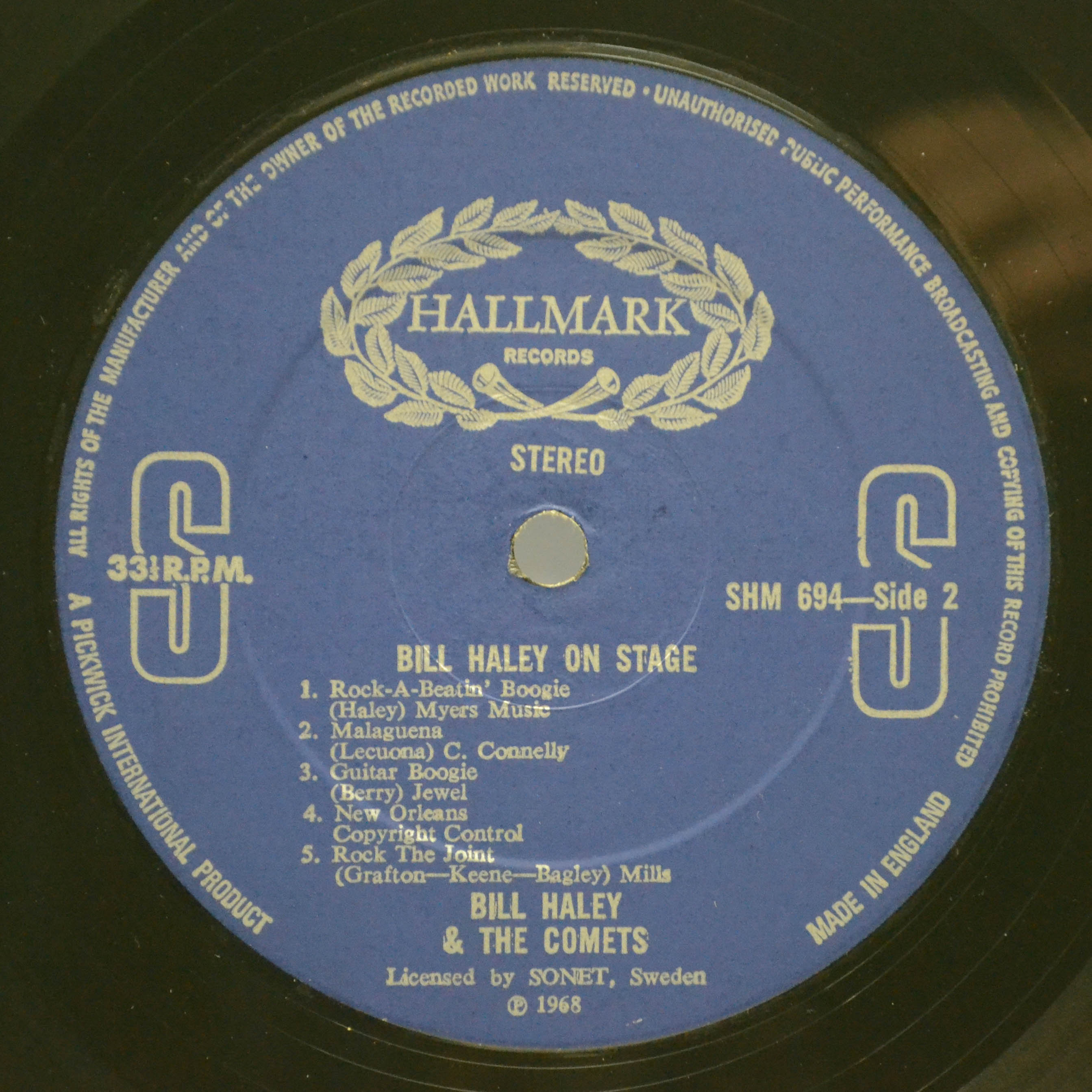 Bill Haley And The Comets — Bill Haley On Stage (UK), 1968