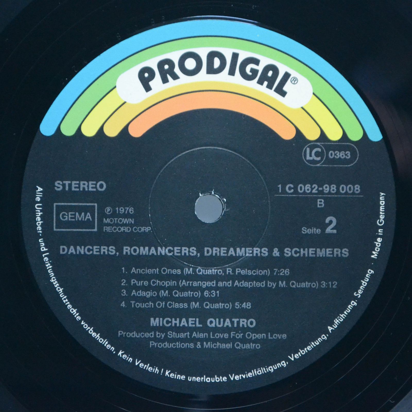 Michael Quatro — Dancers, Romancers, Dreamers & Schemers, 1976