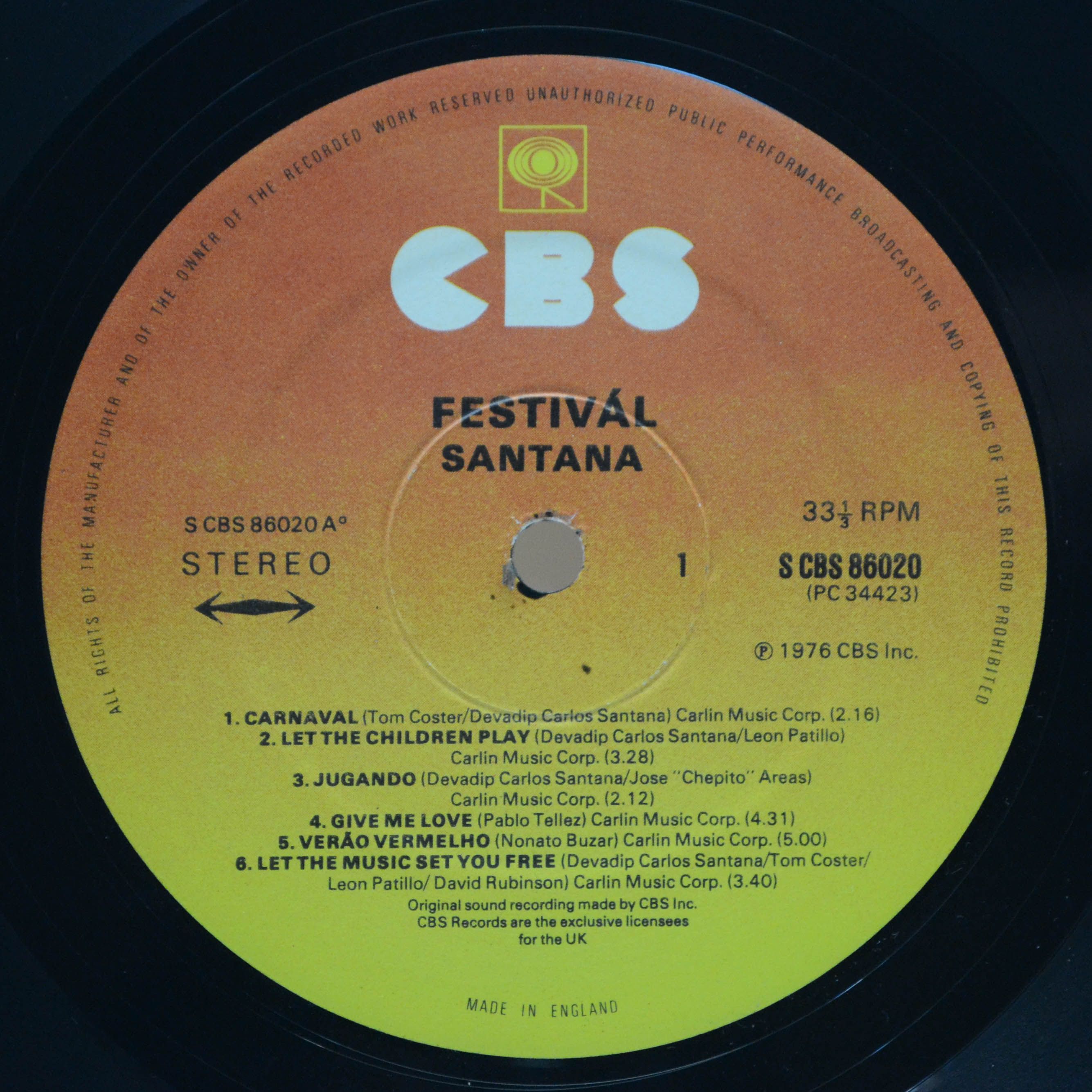 Santana — Festivál (UK), 1976