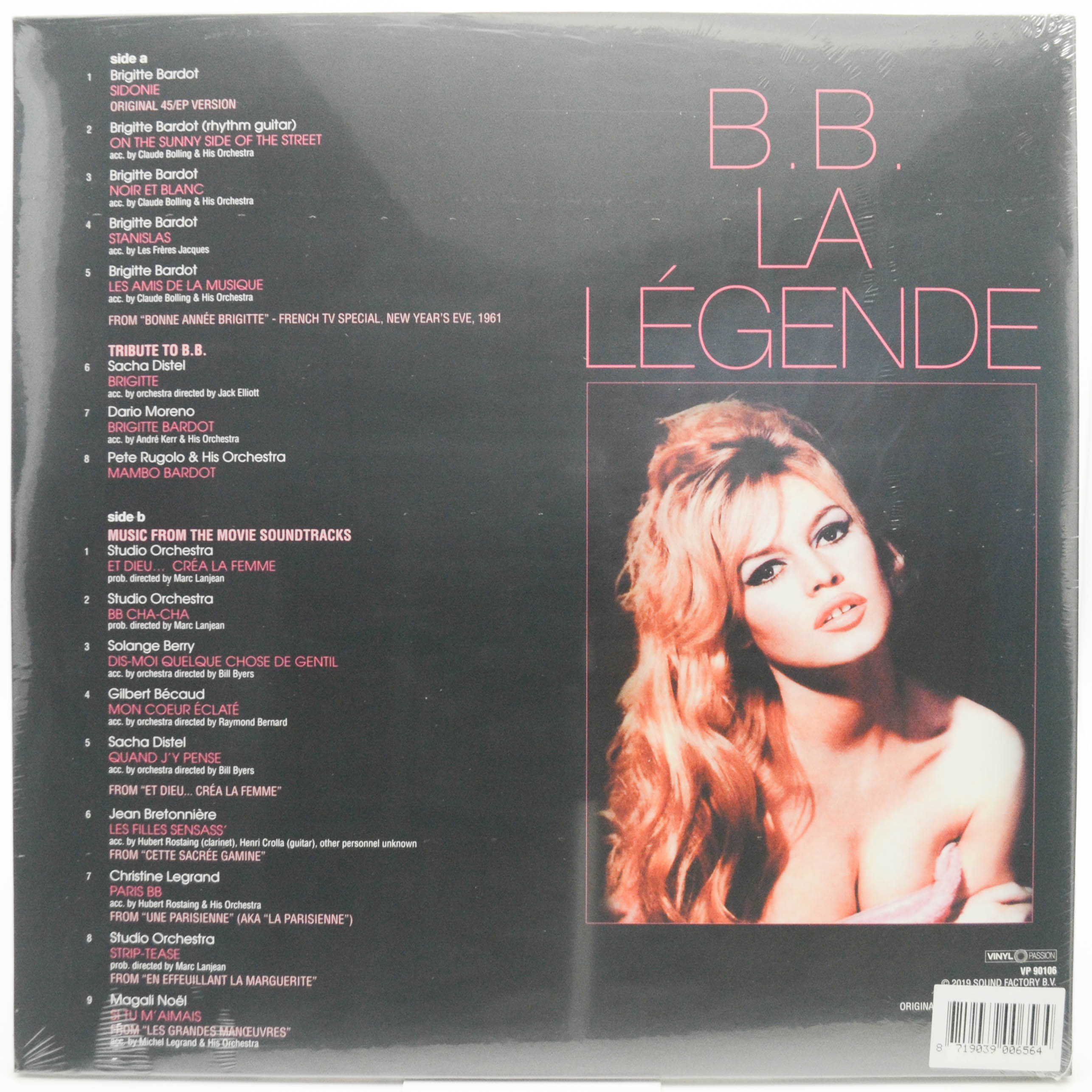 Виниловая пластинка Brigitte Bardot — B.B. La Légende, 2019