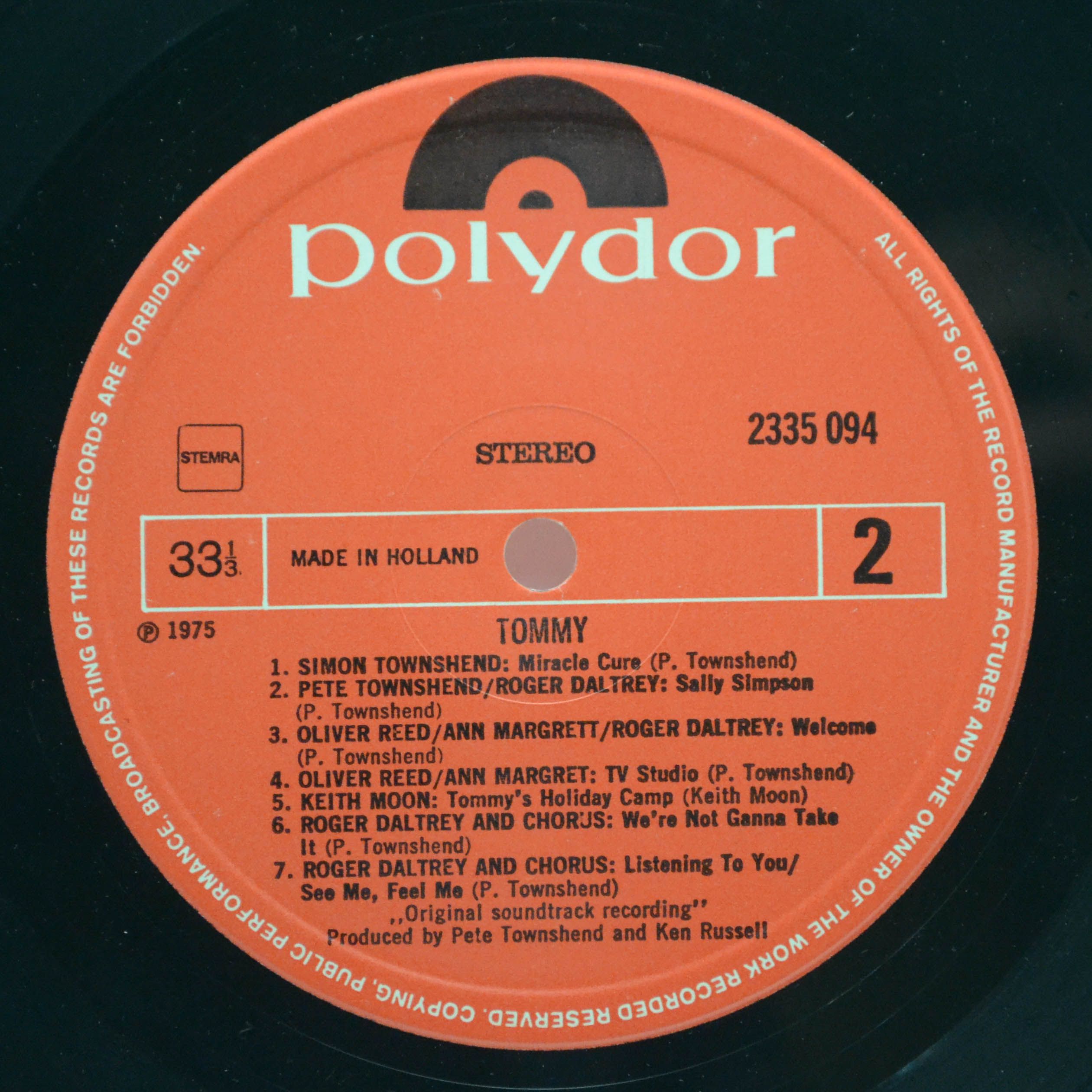 Виниловая пластинка Various — Tommy (Original Soundtrack Recording) (2LP), 1975