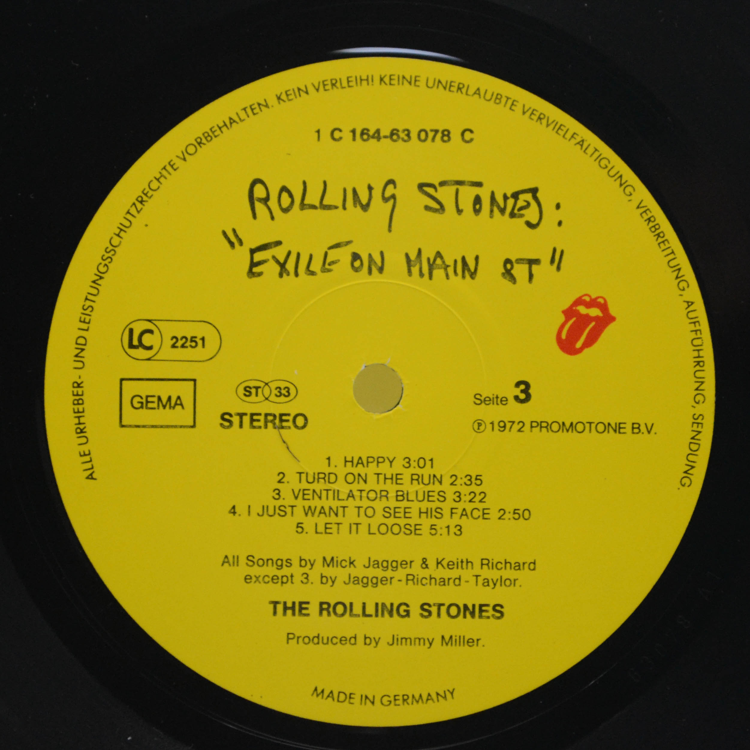 Виниловая пластинка Rolling Stones — Exile On Main St. (2LP), 1972