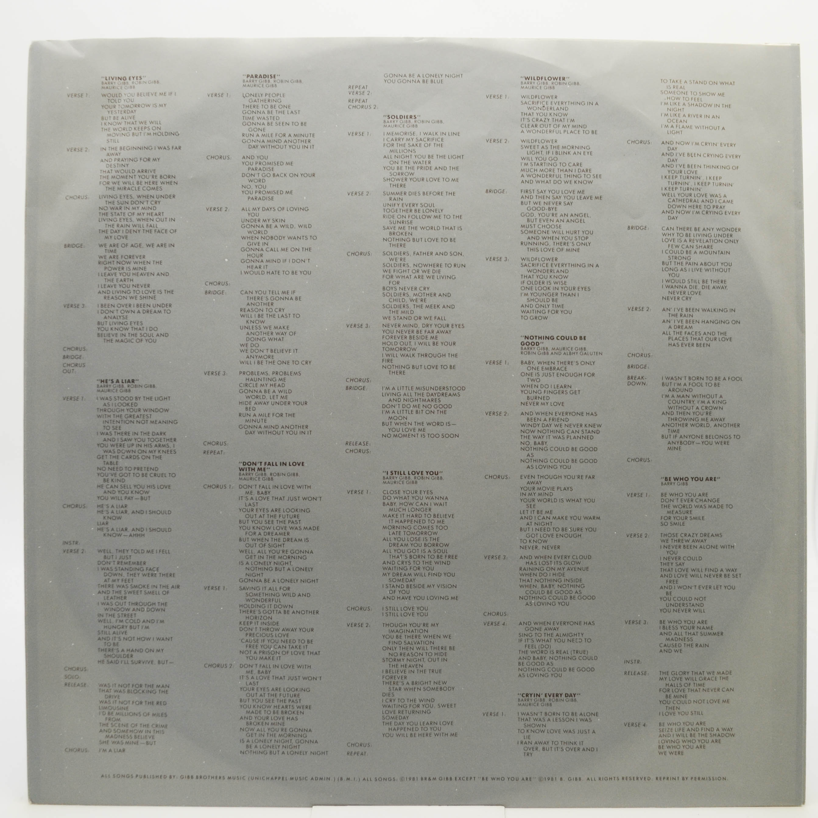 Bee Gees — Living Eyes, 1981