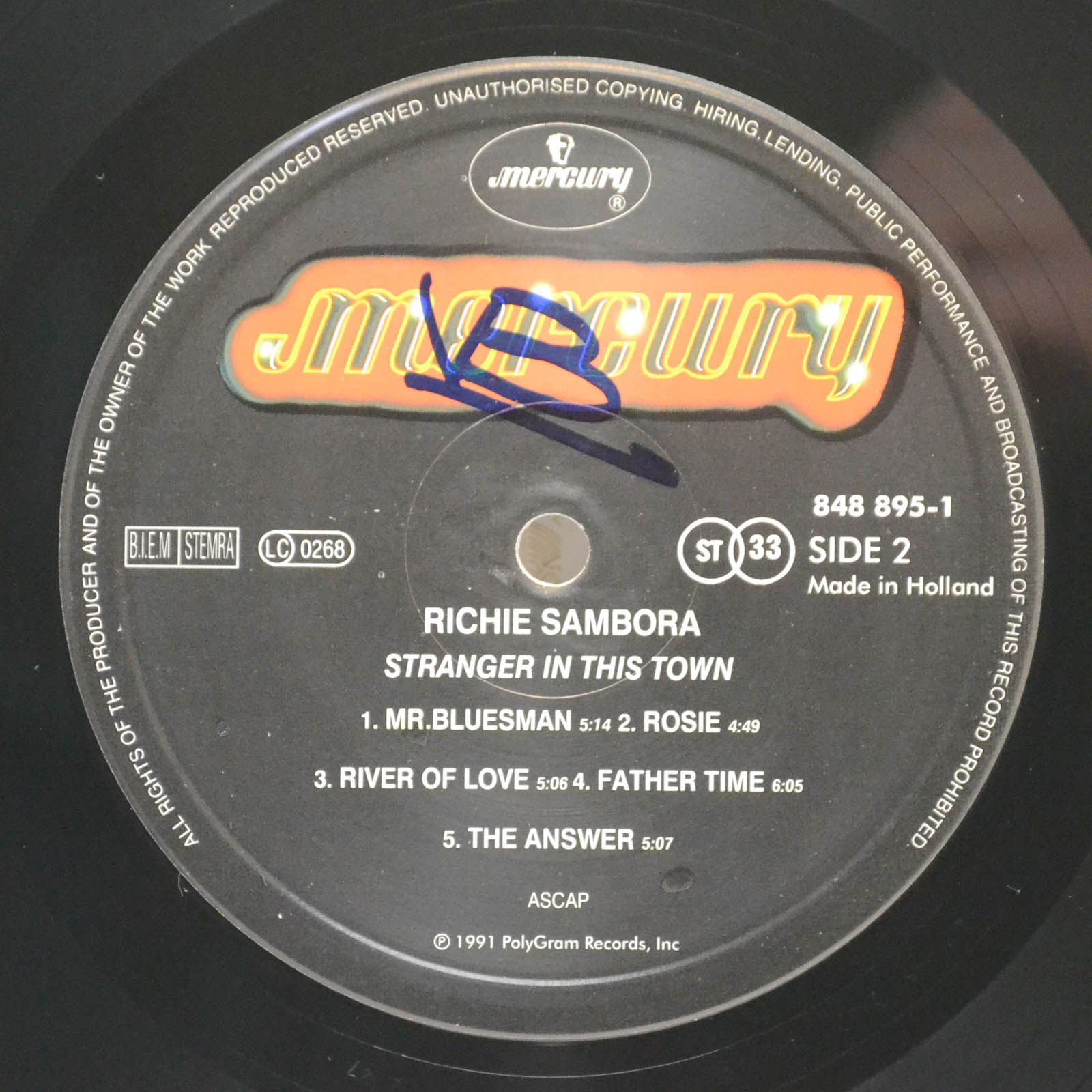 Richie Sambora — Stranger In This Town, 1991