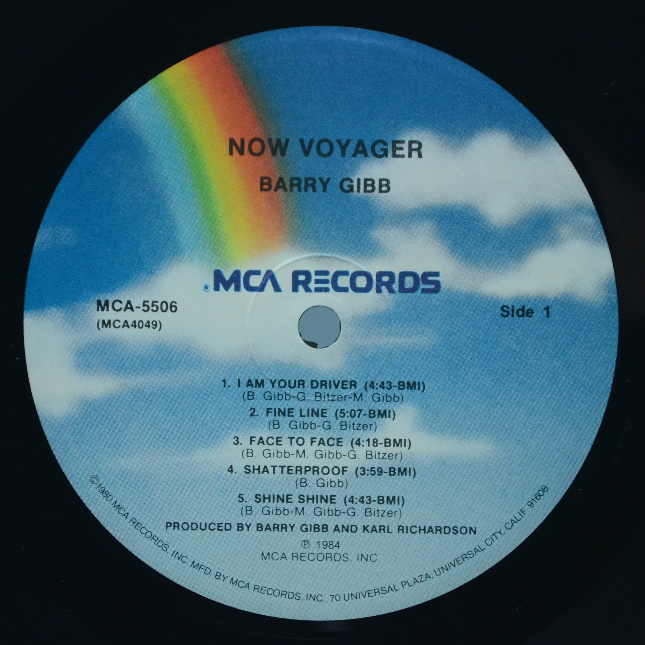 Barry Gibb — Now Voyager (USA), 1984