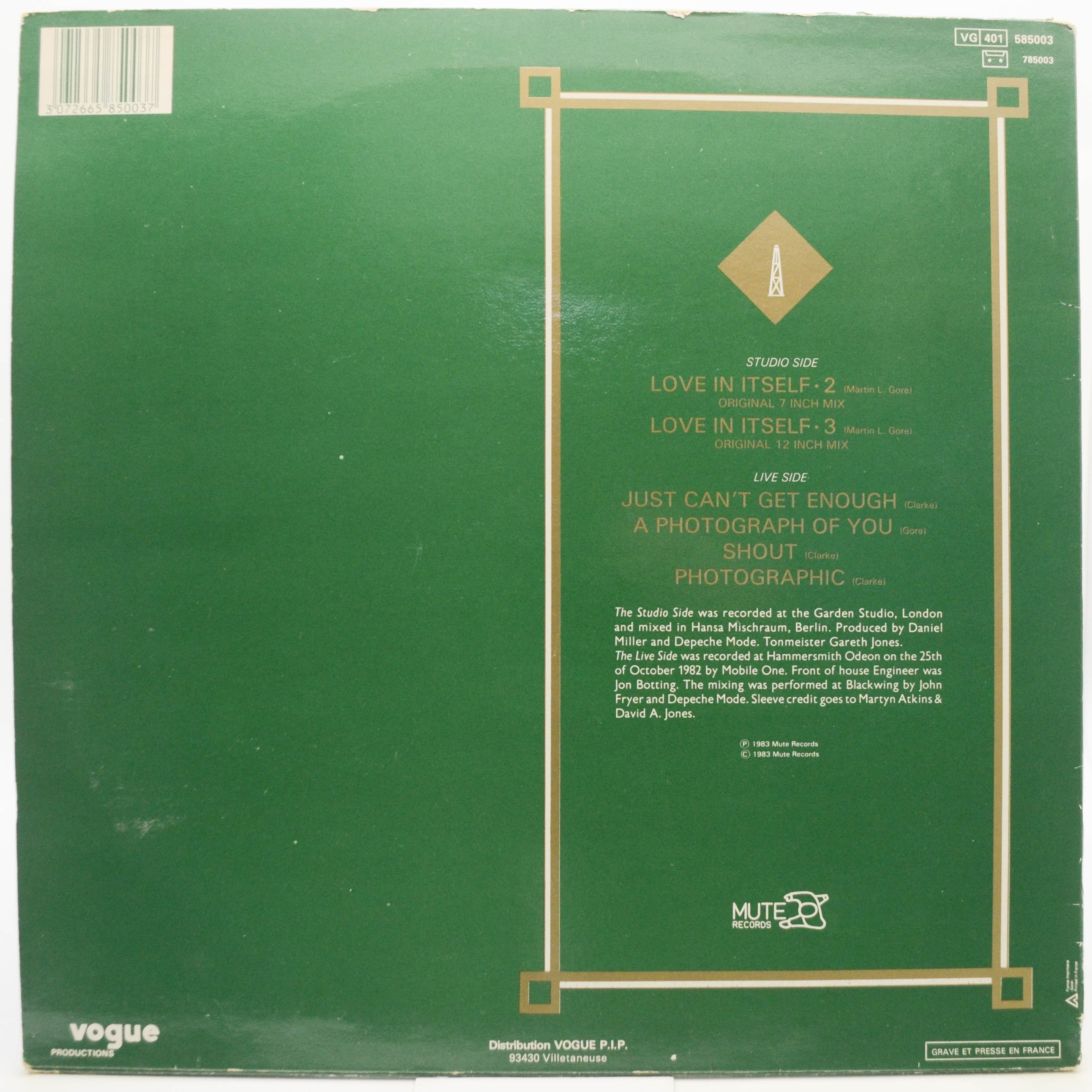 Виниловая пластинка Depeche Mode — Love In Itself∙ 2 ∙ 3 And Live Tracks, 1985