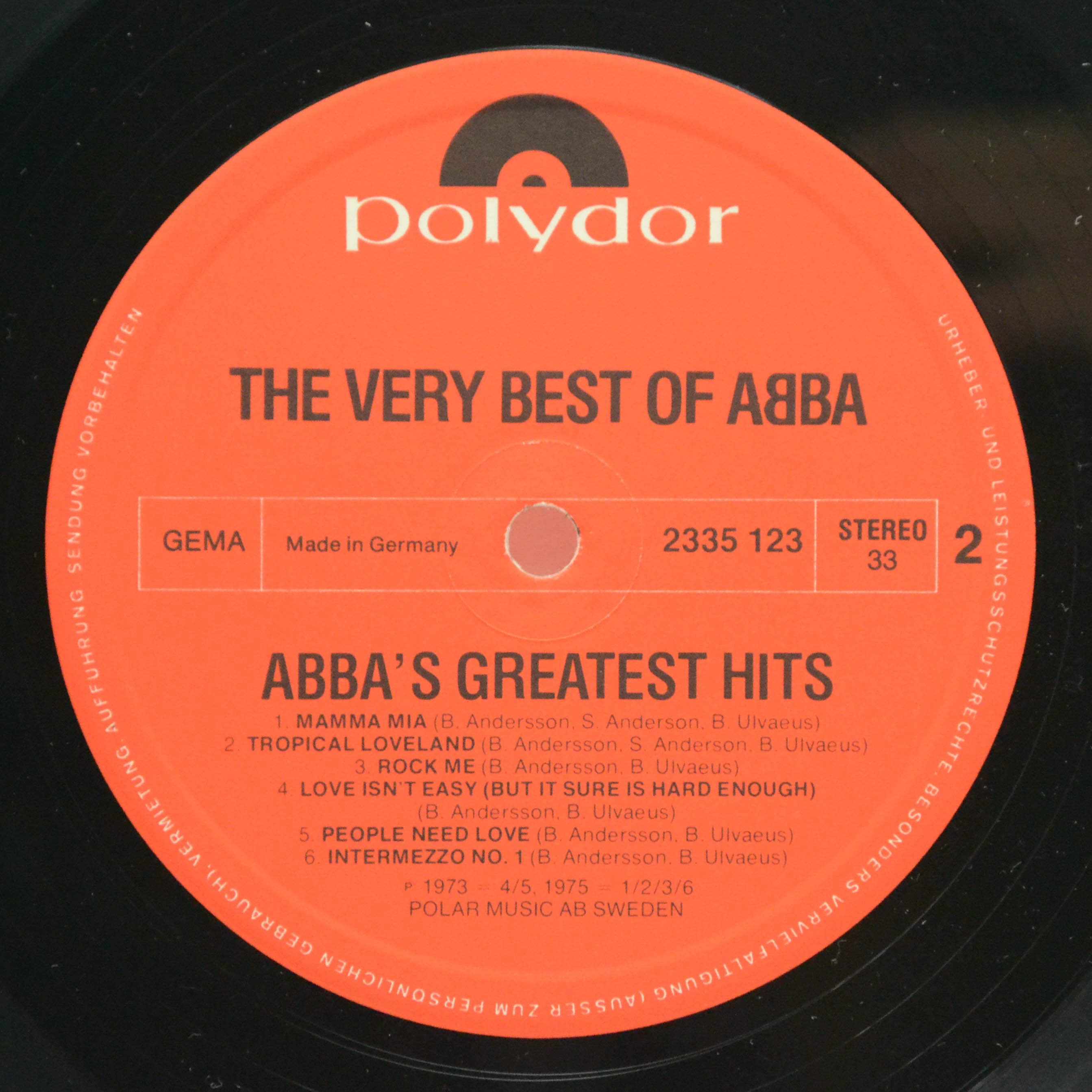 ABBA — The Very Best Of ABBA (ABBA's Greatest Hits) (2LP), 1976