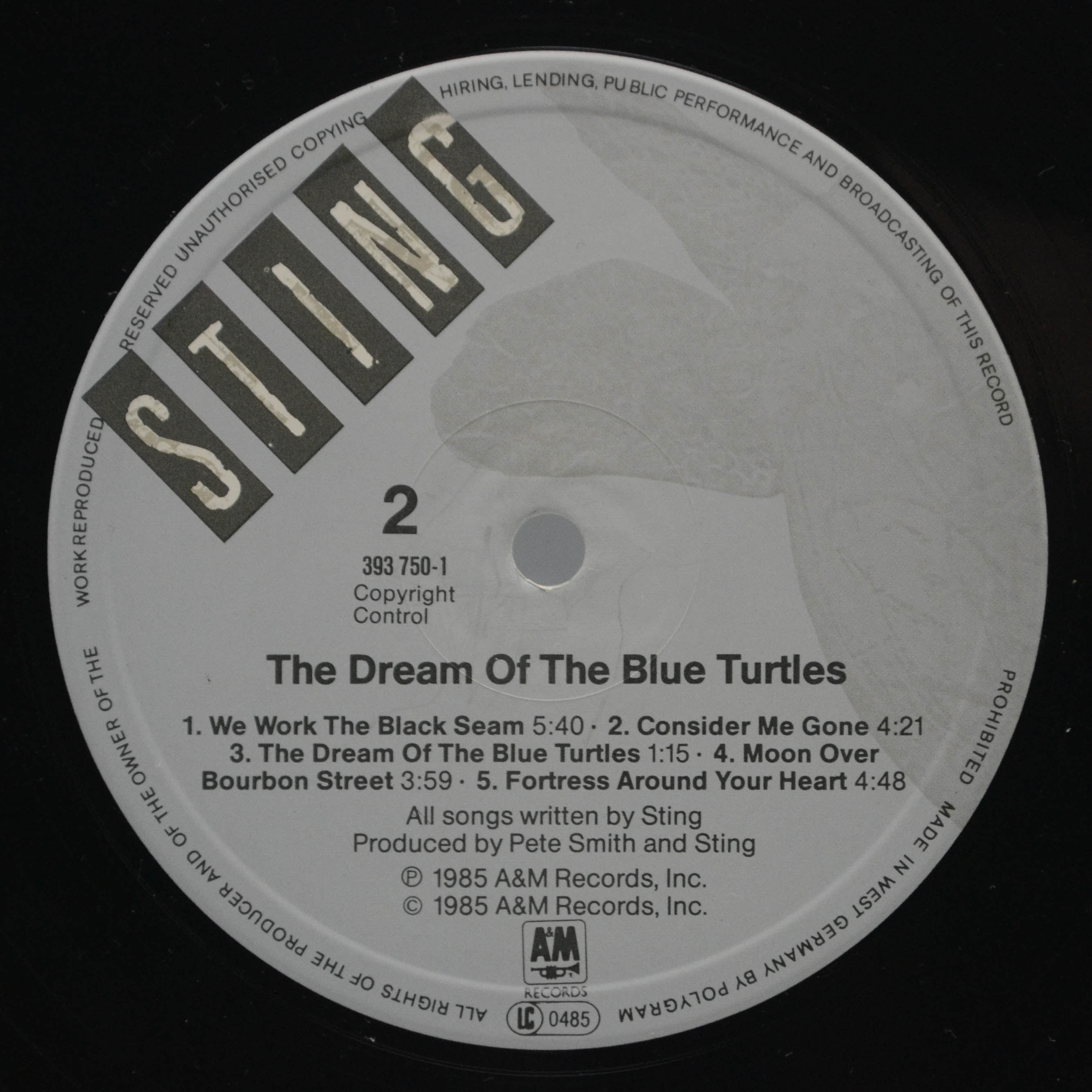 Sting — The Dream Of The Blue Turtles, 1985