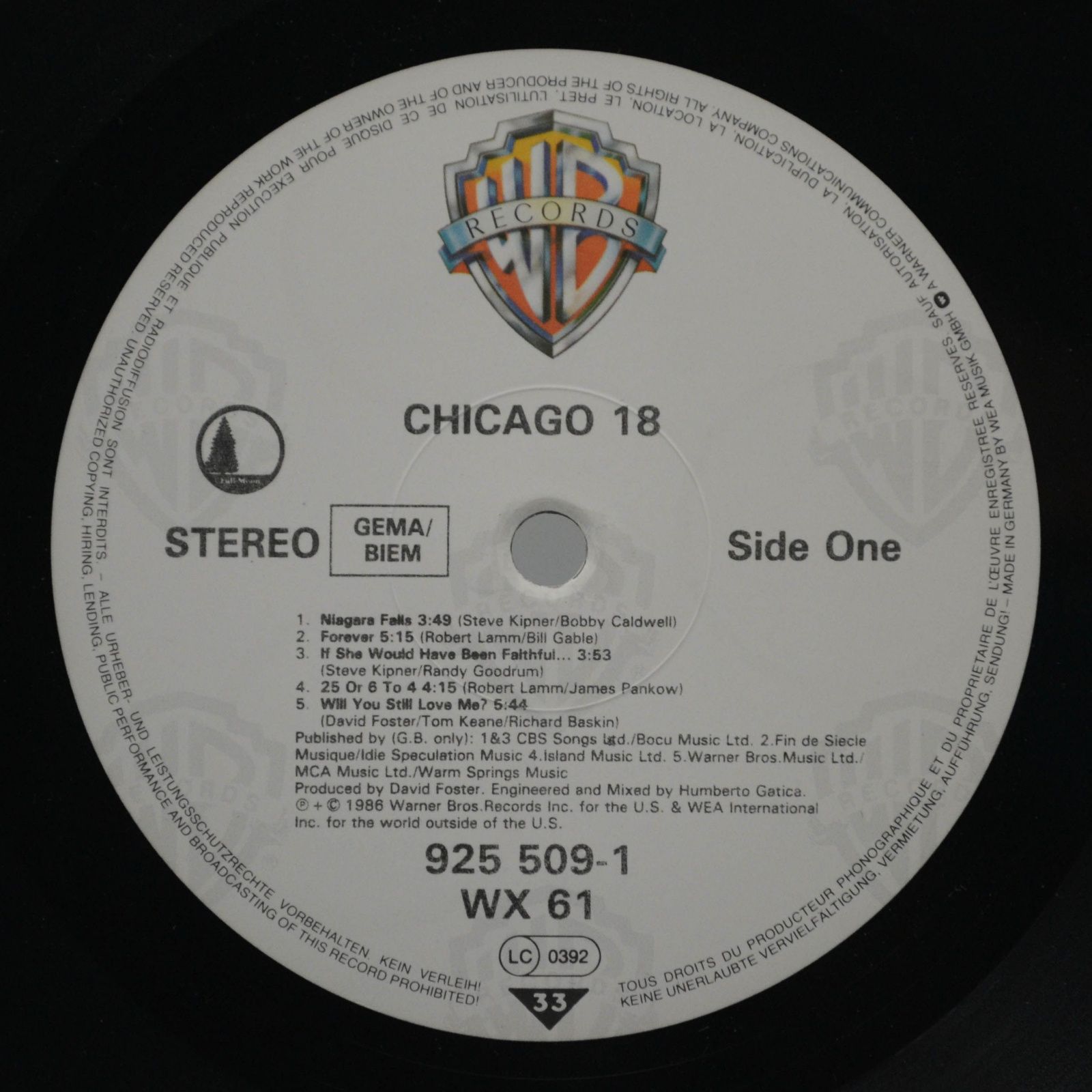 Chicago — Chicago 18, 1986