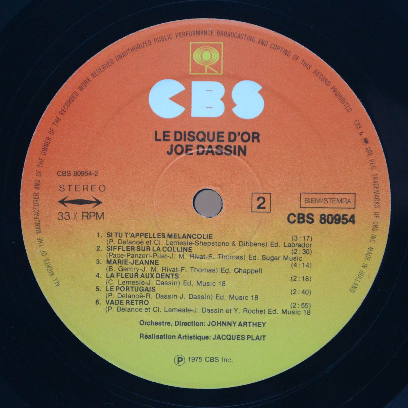 Joe Dassin — L'Eté Indien : Album D'Or, 1975