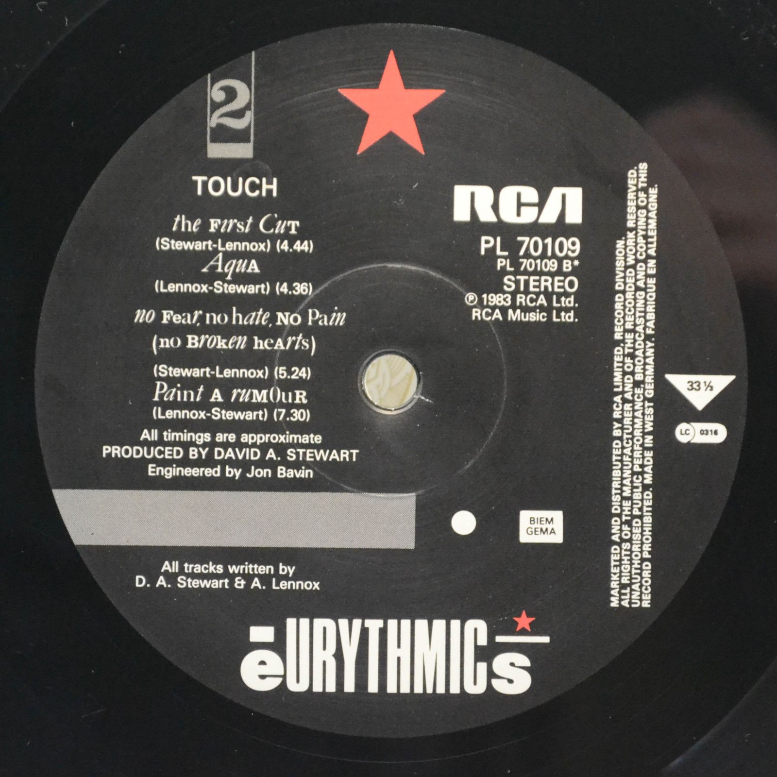 Eurythmics — Touch, 1983