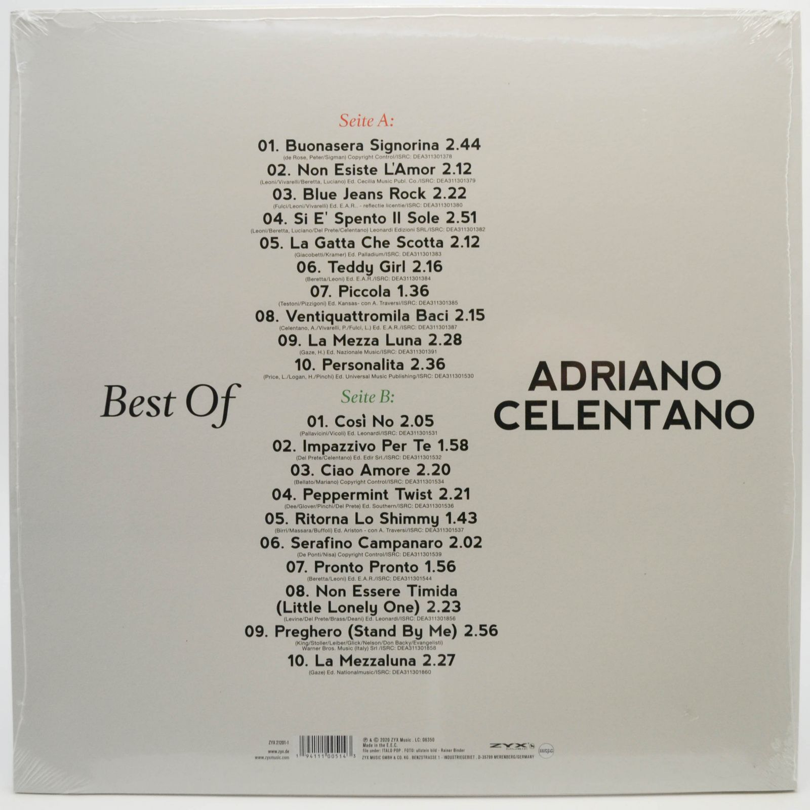 Adriano Celentano — Best Of, 2020