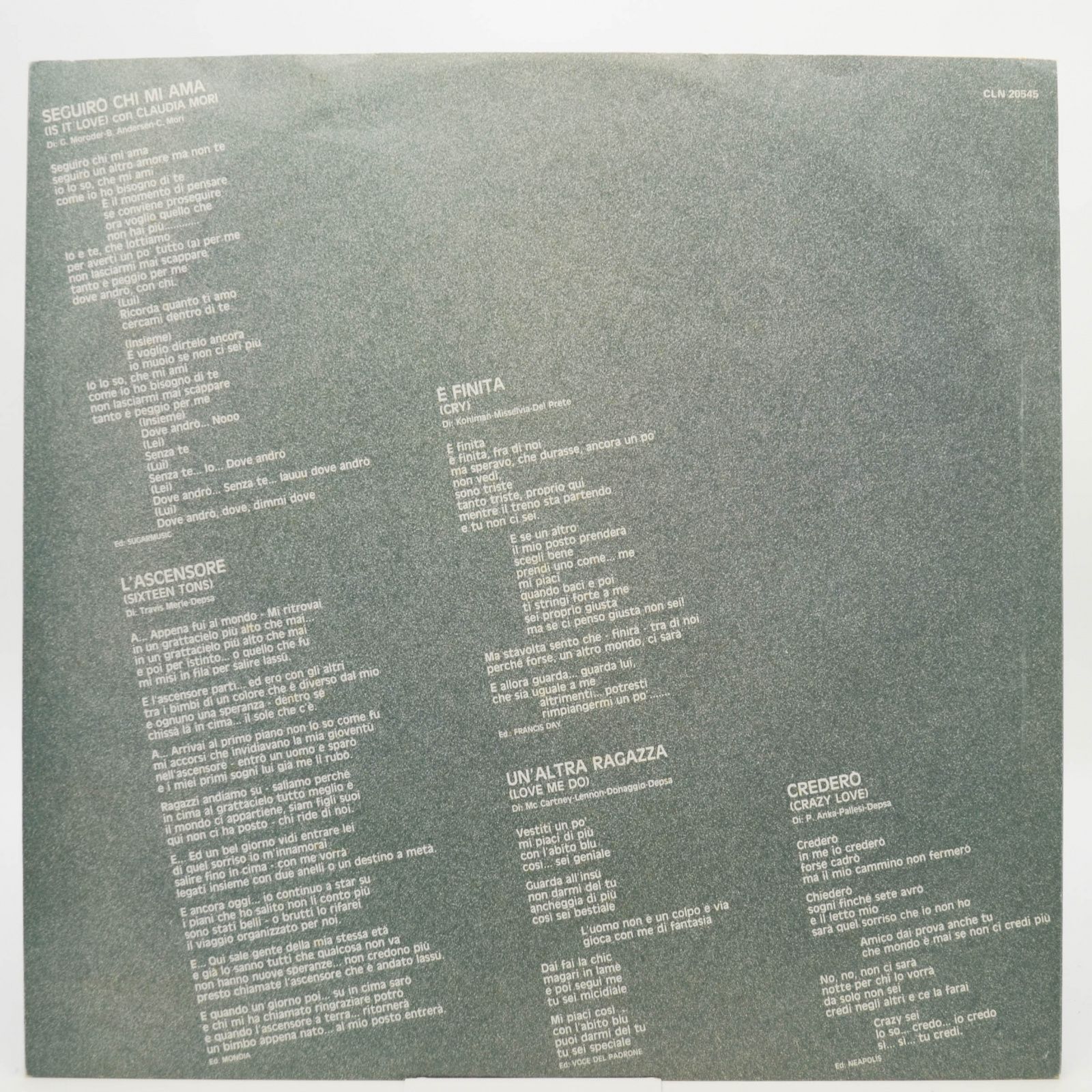 Adriano Celentano — I Miei Americani (Tre Puntini) 2 (1-st, Italy, Clan), 1986