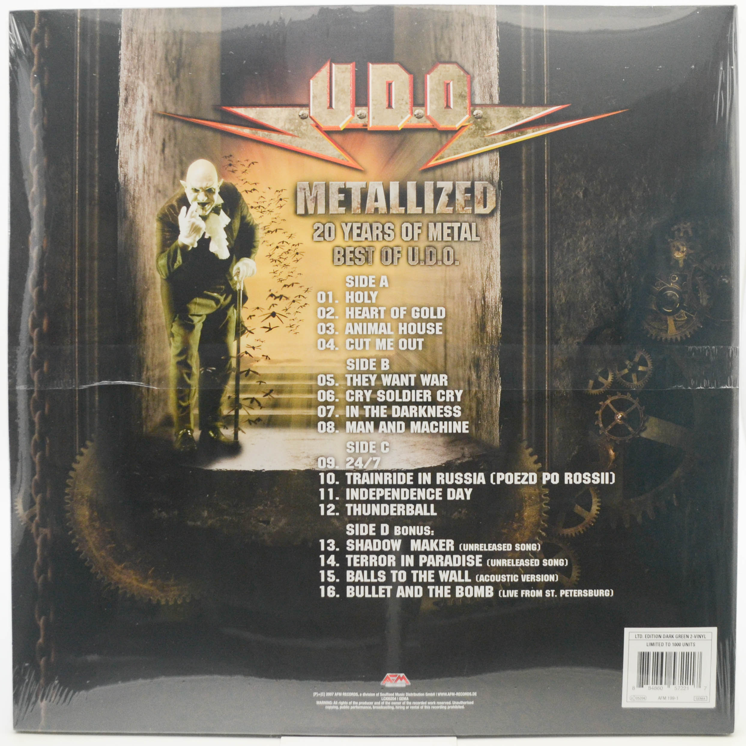 Виниловая пластинка U.D.O. — Metallized (2LP), 2007