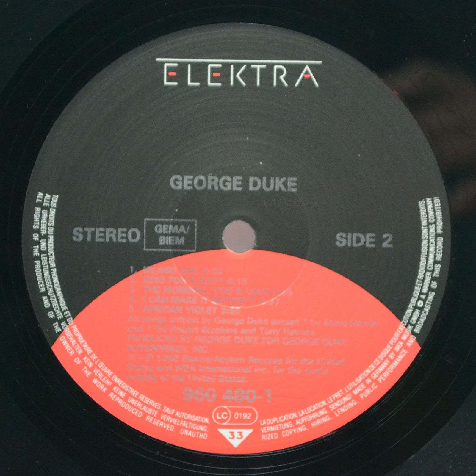 George Duke — George Duke, 1986