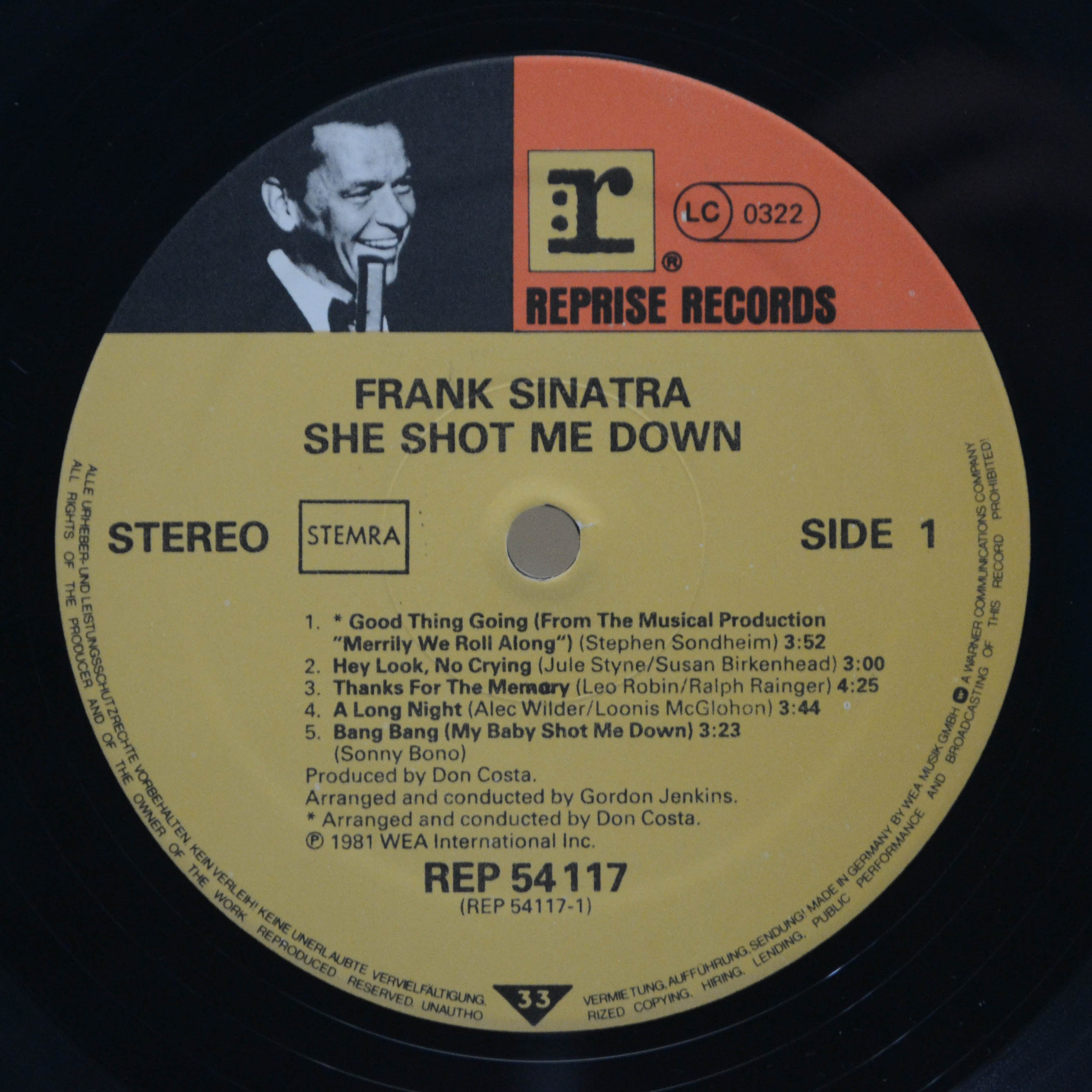 Frank Sinatra — She Shot Me Down, 1981
