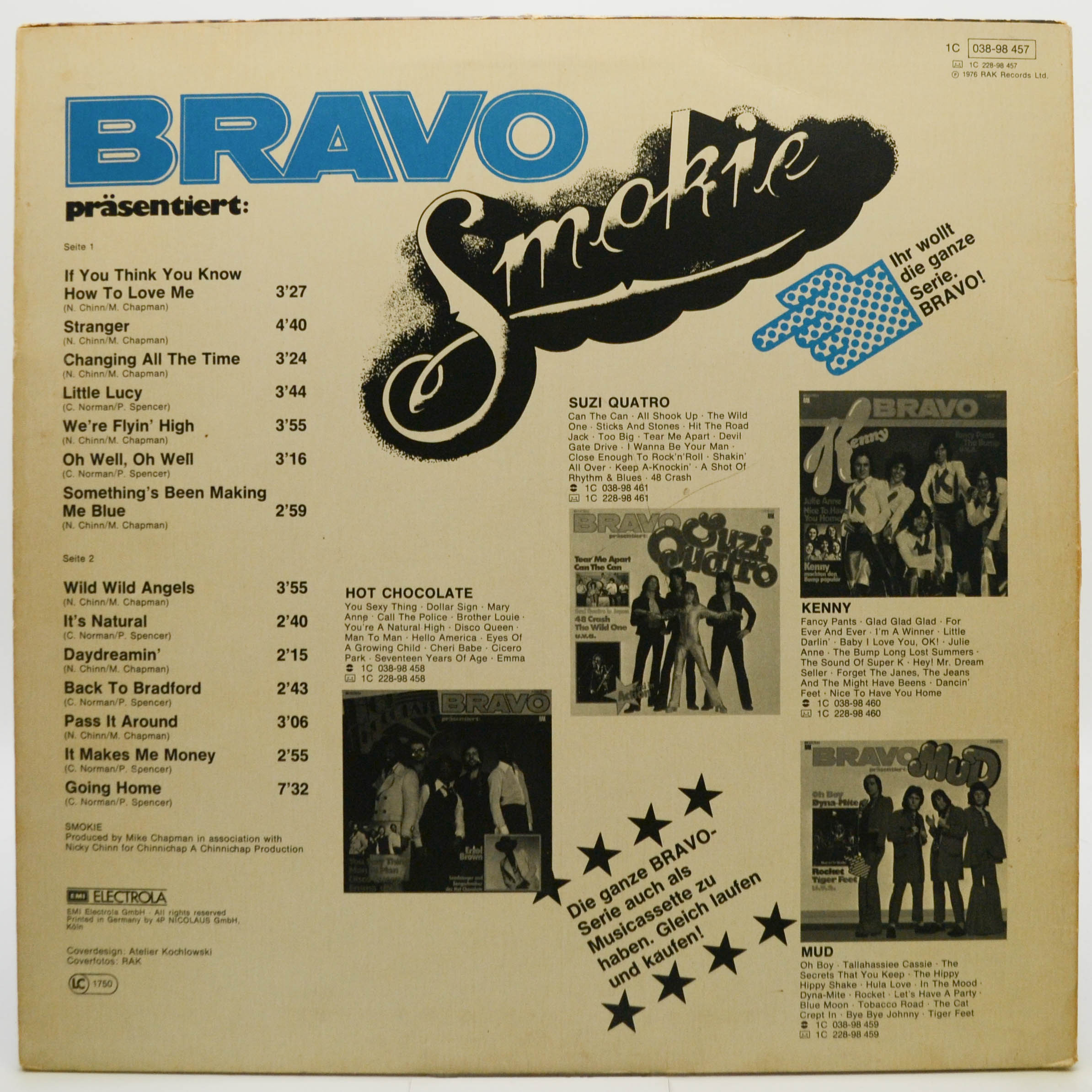Виниловая пластинка Smokie — Bravo Präsentiert Smokie, 1976