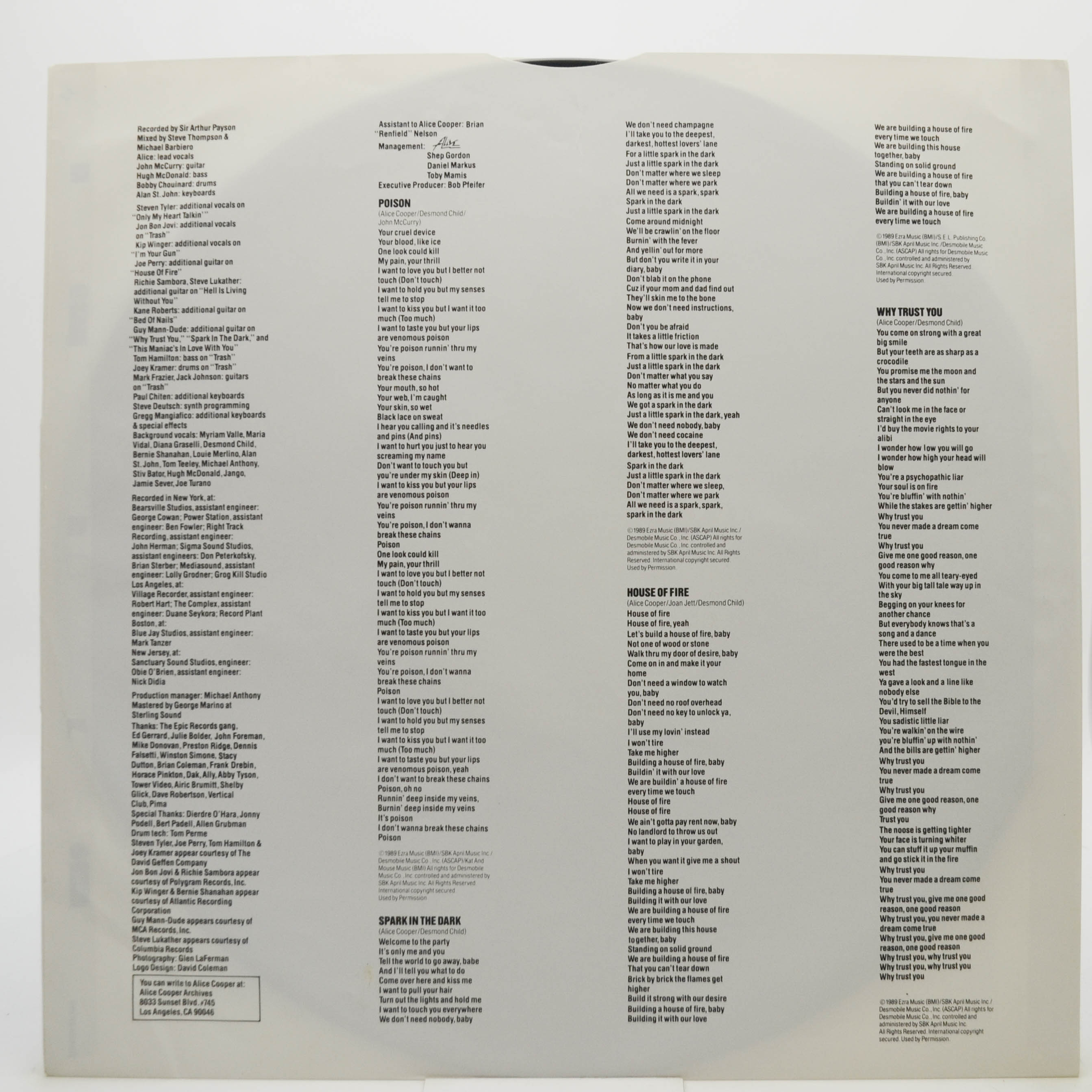 Alice Cooper — Trash, 1989