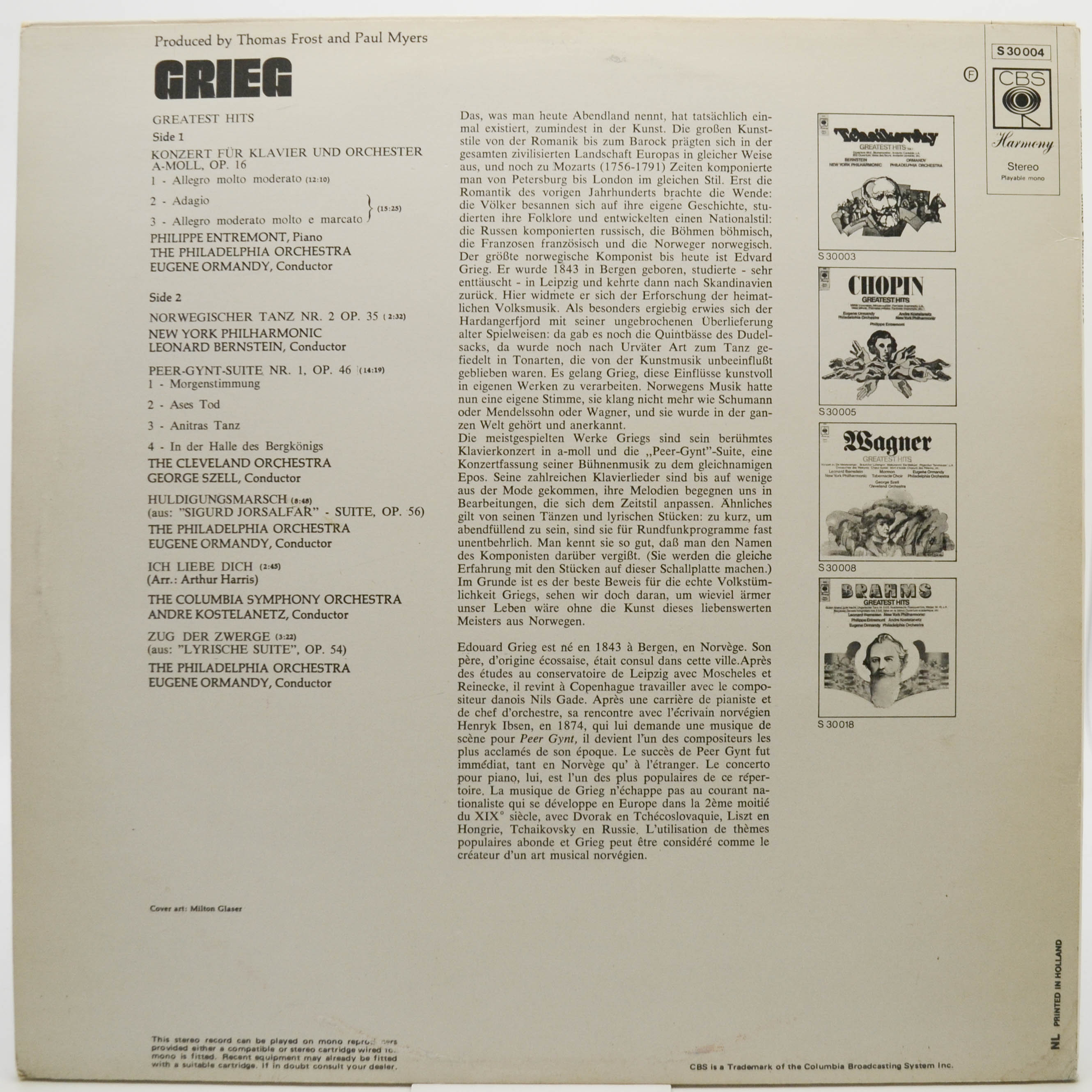 Grieg — Grieg's Greatest Hits,