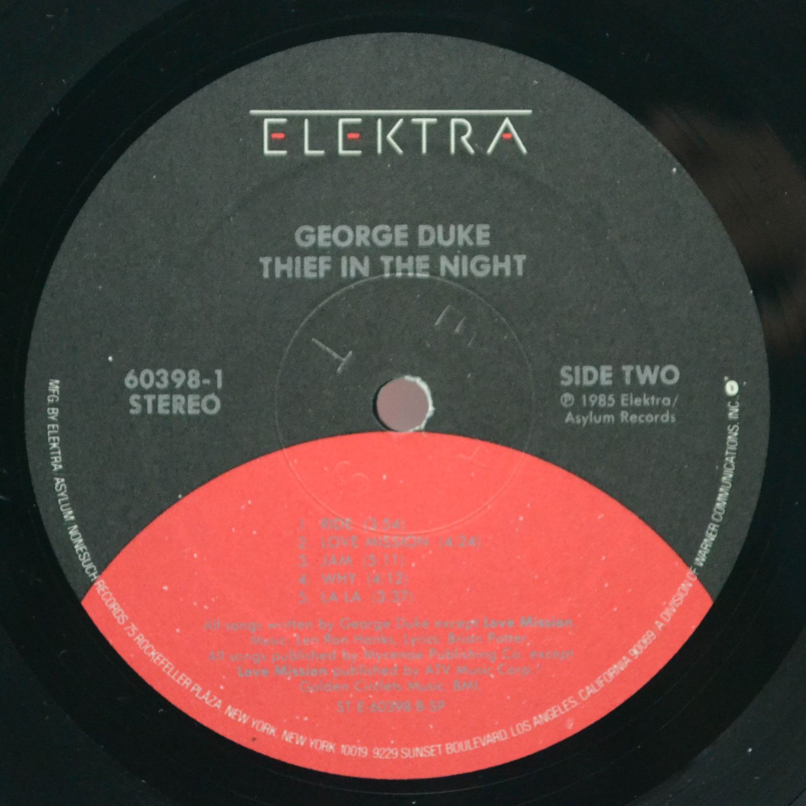 George Duke — Thief In The Night (USA), 1985