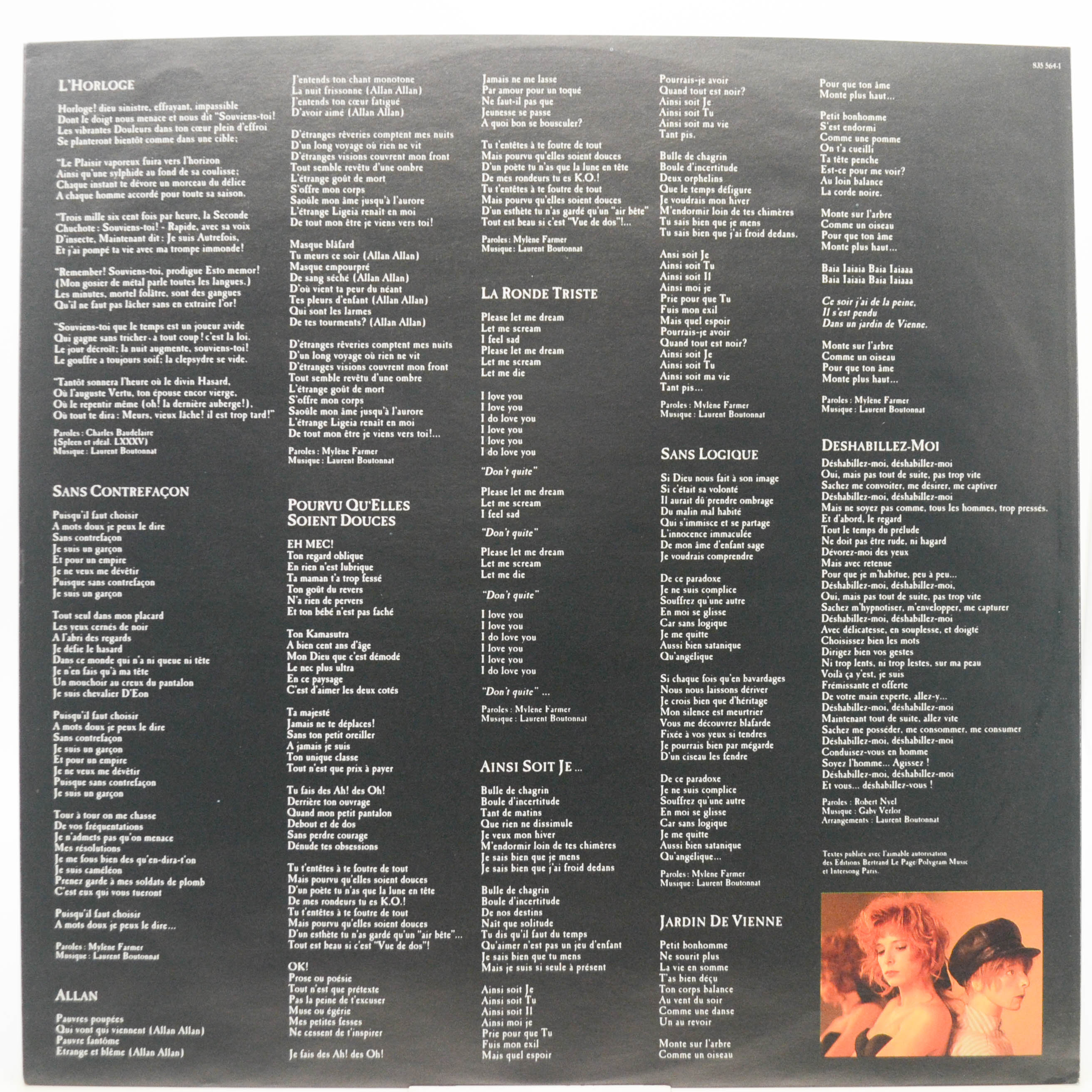 Mylene Farmer — Ainsi Soit Je..., 1988