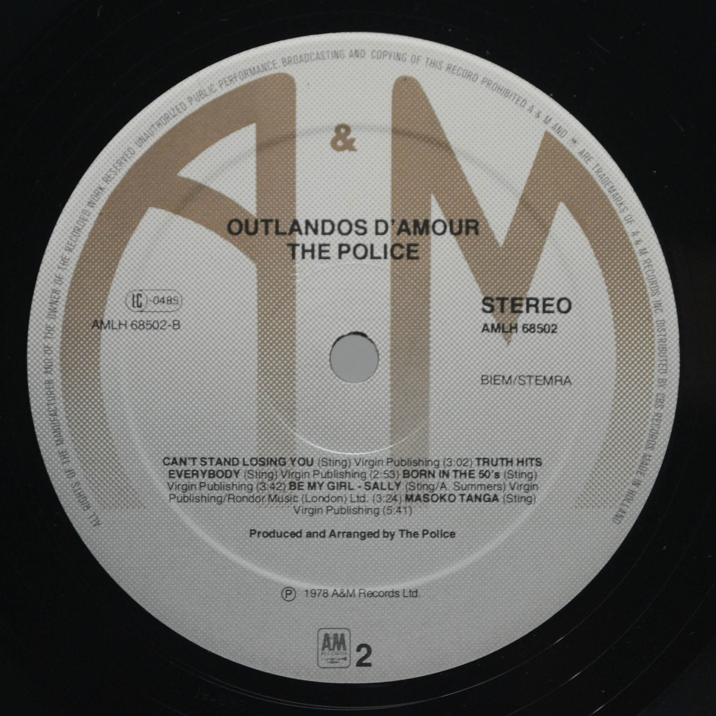 Police — Outlandos D'Amour, 1978