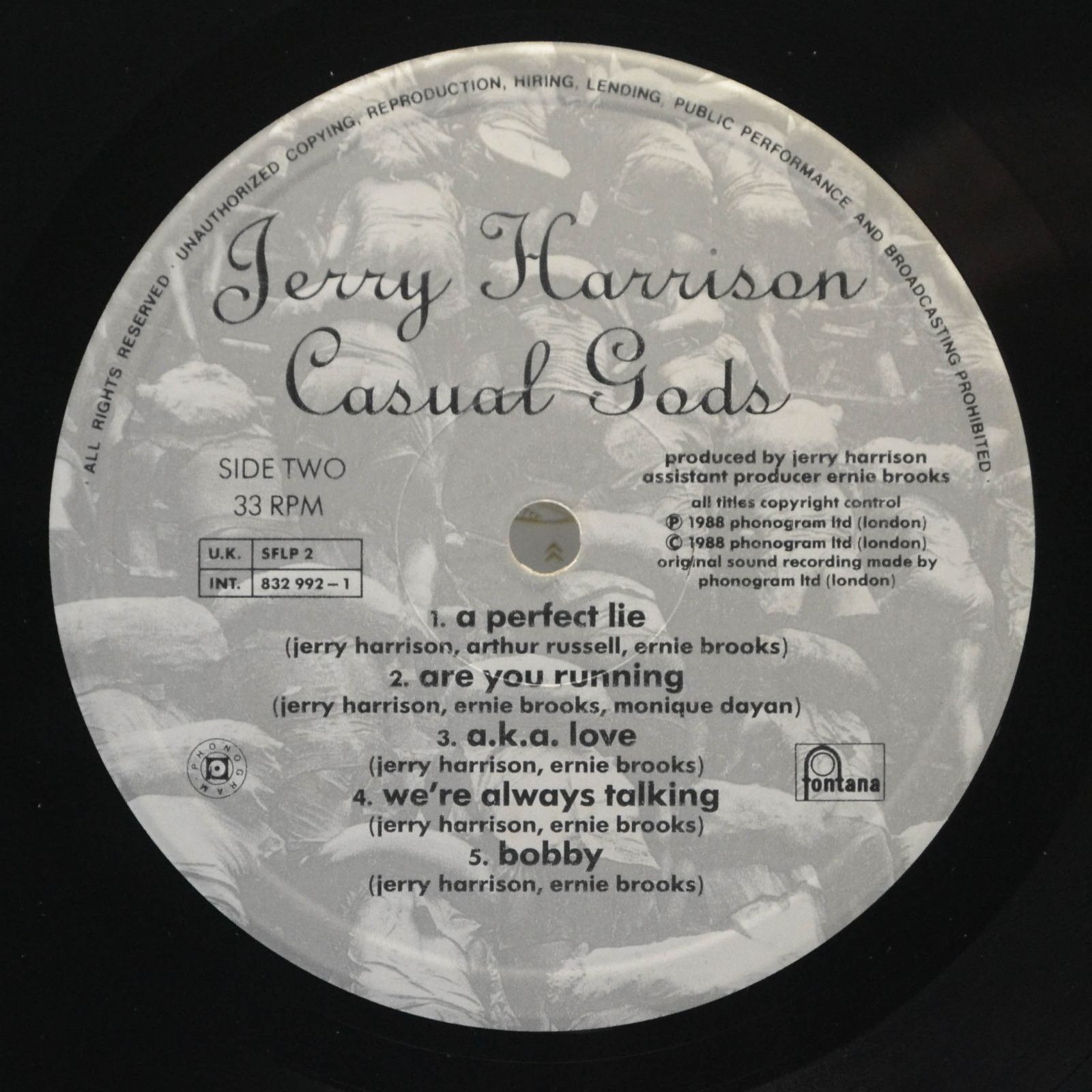 Jerry Harrison : Casual Gods — Casual Gods, 1988