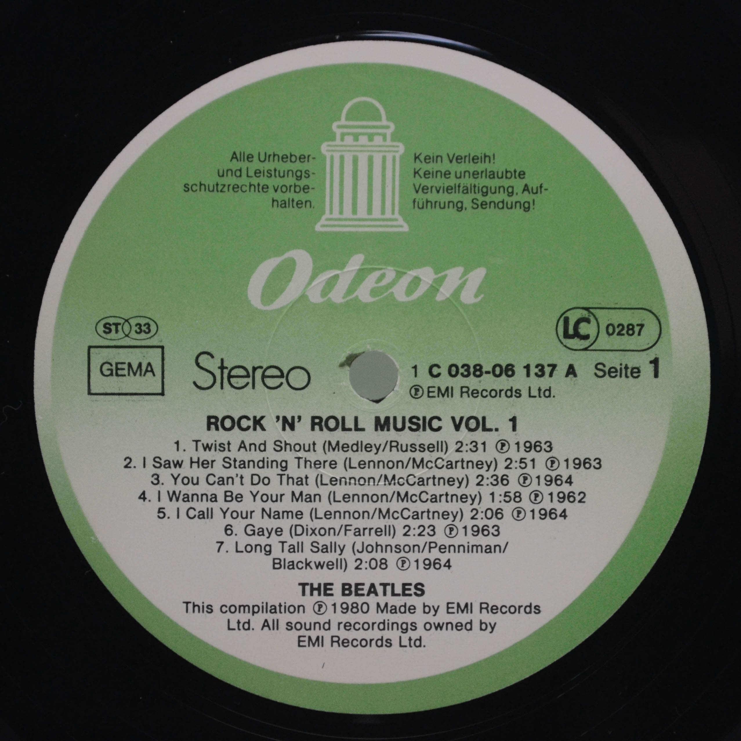 Beatles — Rock 'n' Roll Music, Volume 1, 1980