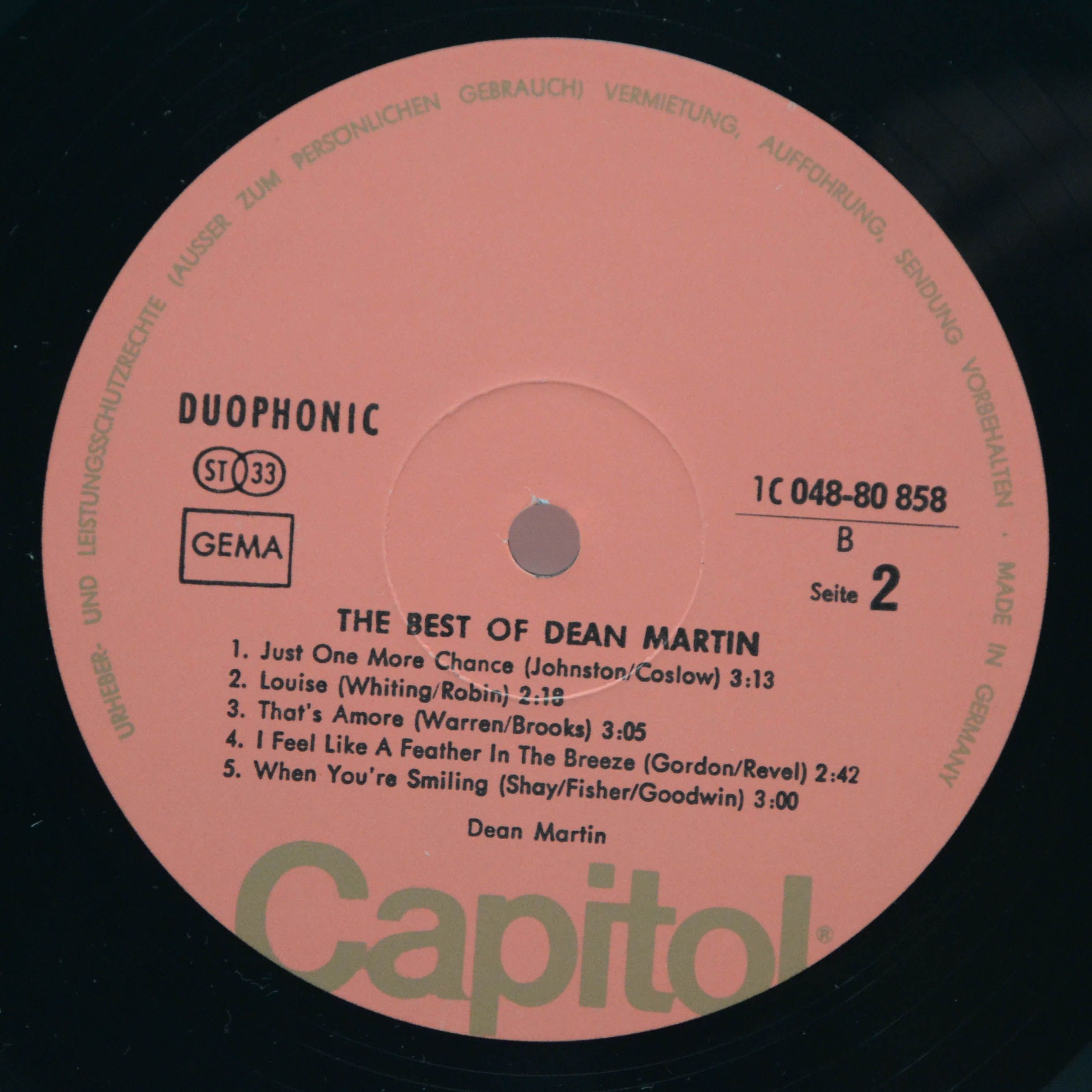 Dean Martin — The Best Of Dean Martin, 1976