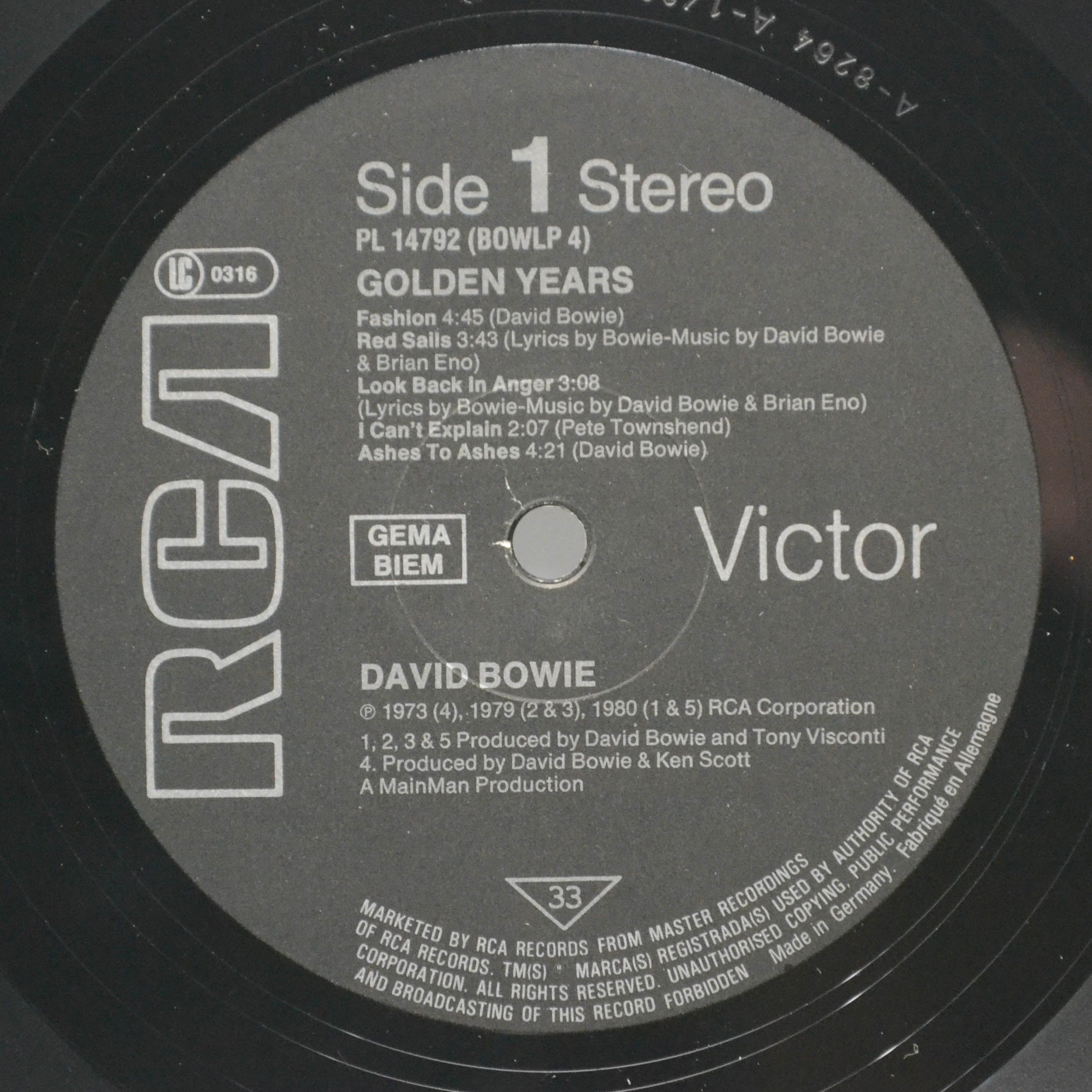 David Bowie — Golden Years, 1983