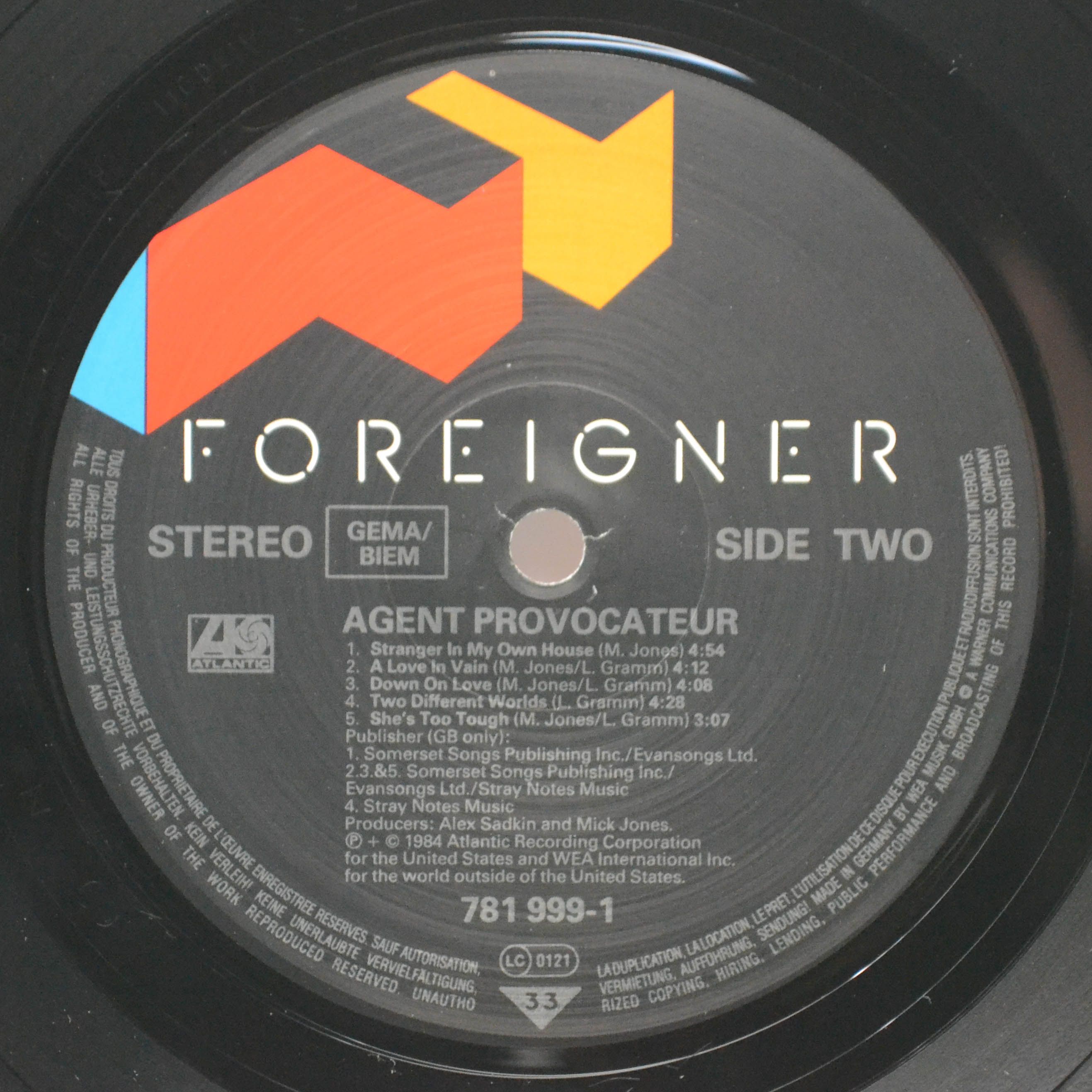 Foreigner — Agent Provocateur, 1984