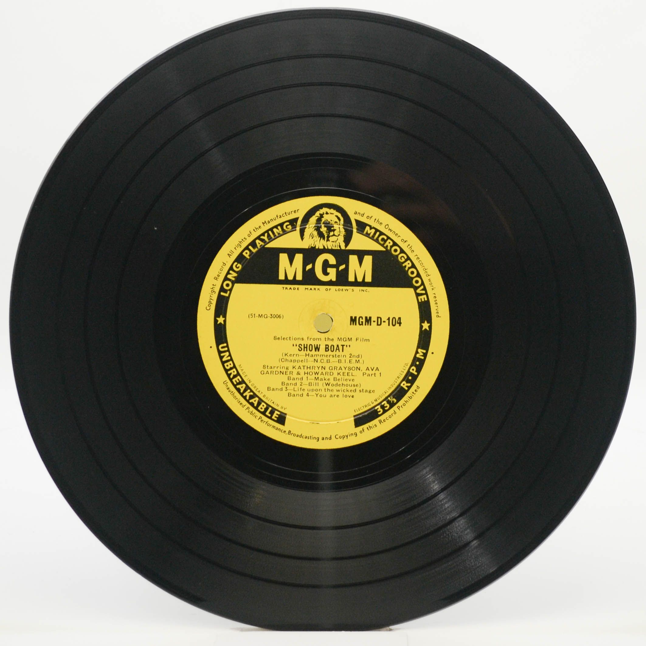 Various — Selections From The MGM Film "Showboat" (10", UK), 1952