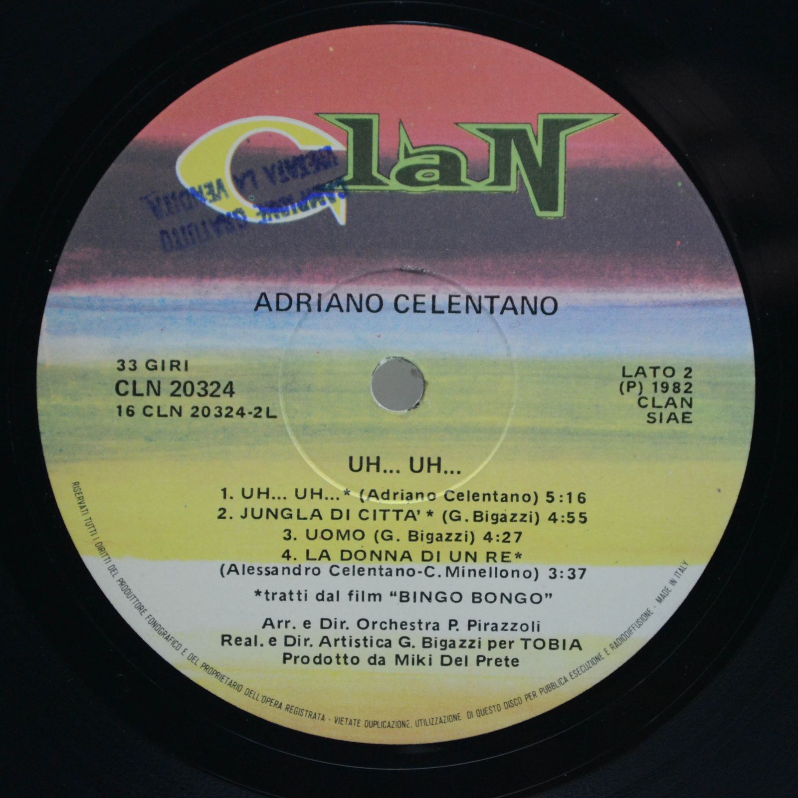 Adriano Celentano — Uh…Uh… (1-st, Clan, Italy), 1982