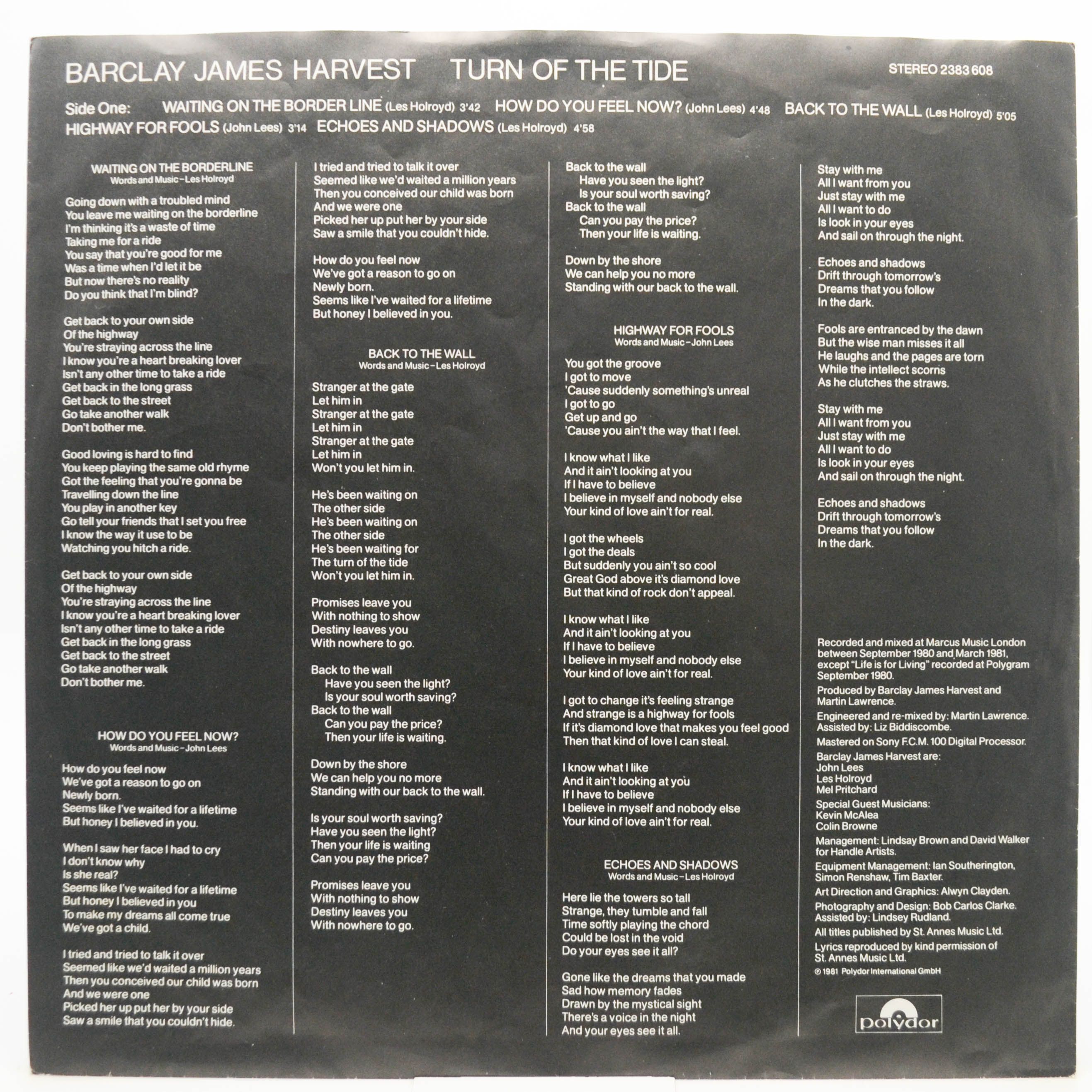 Barclay James Harvest — Turn Of The Tide, 1981