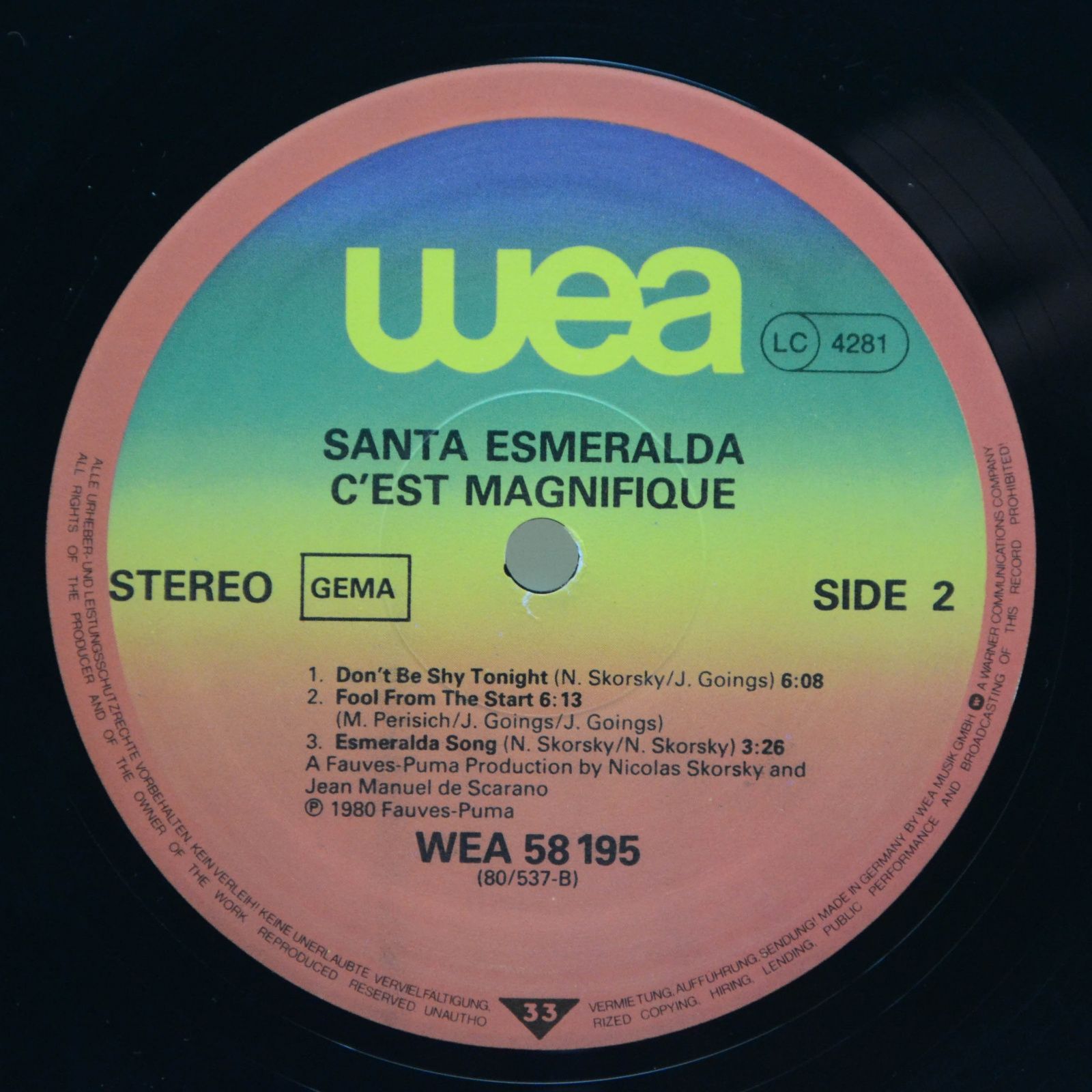 Santa Esmeralda — C'est Magnifique, 1980