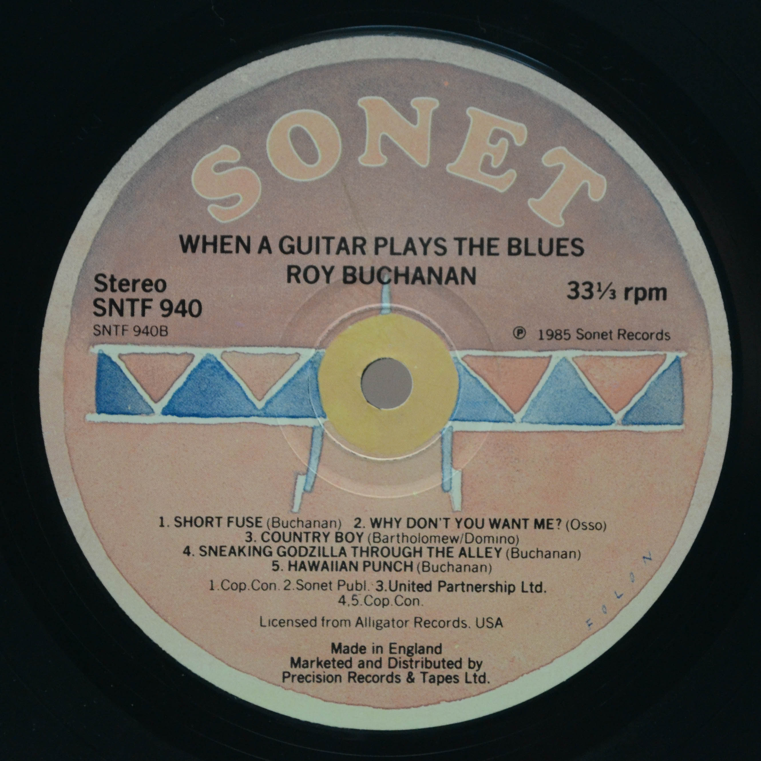 Виниловая пластинка Roy Buchanan — When A Guitar Plays The Blues (UK), 1985