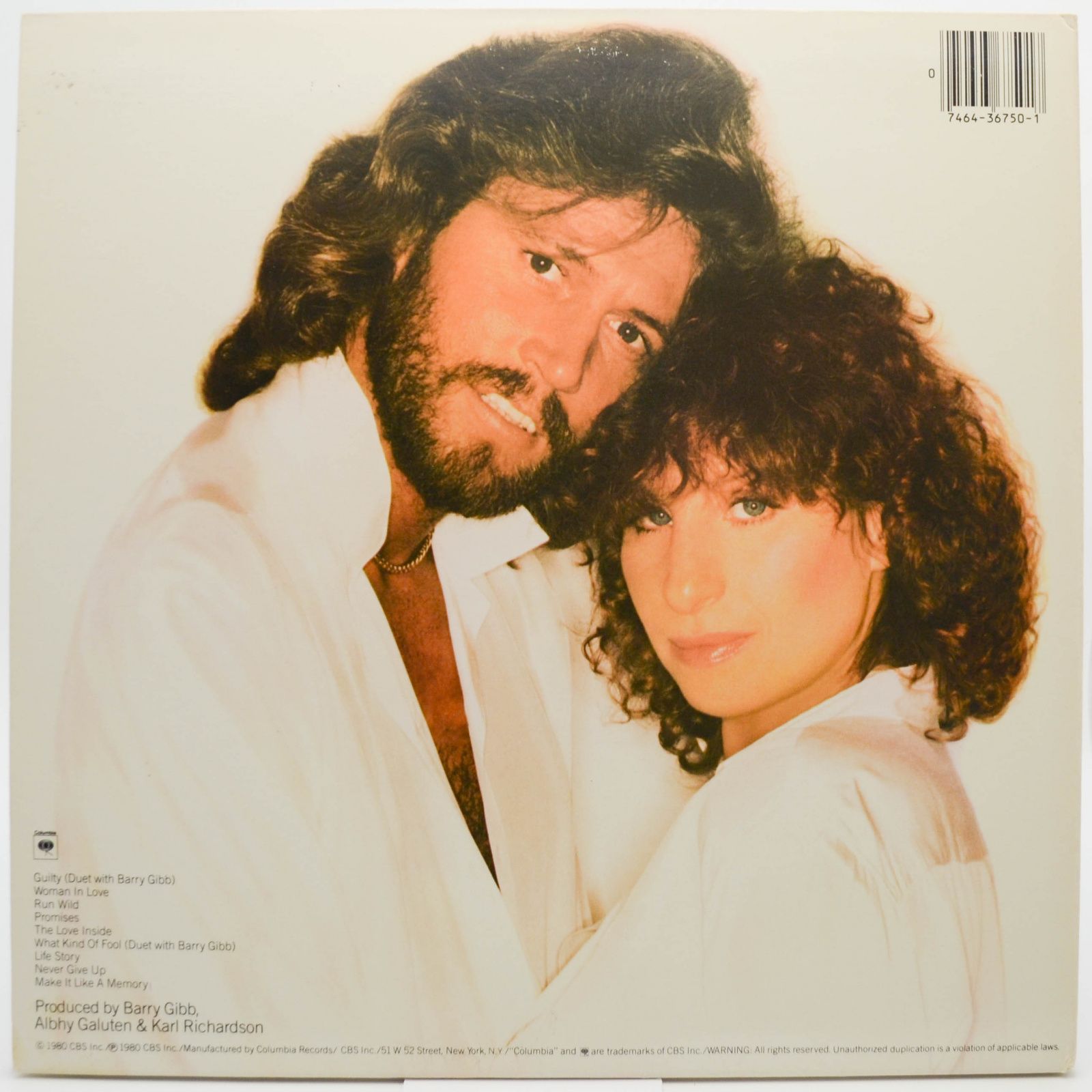 Barbra Streisand — Guilty (1-st, USA), 1980