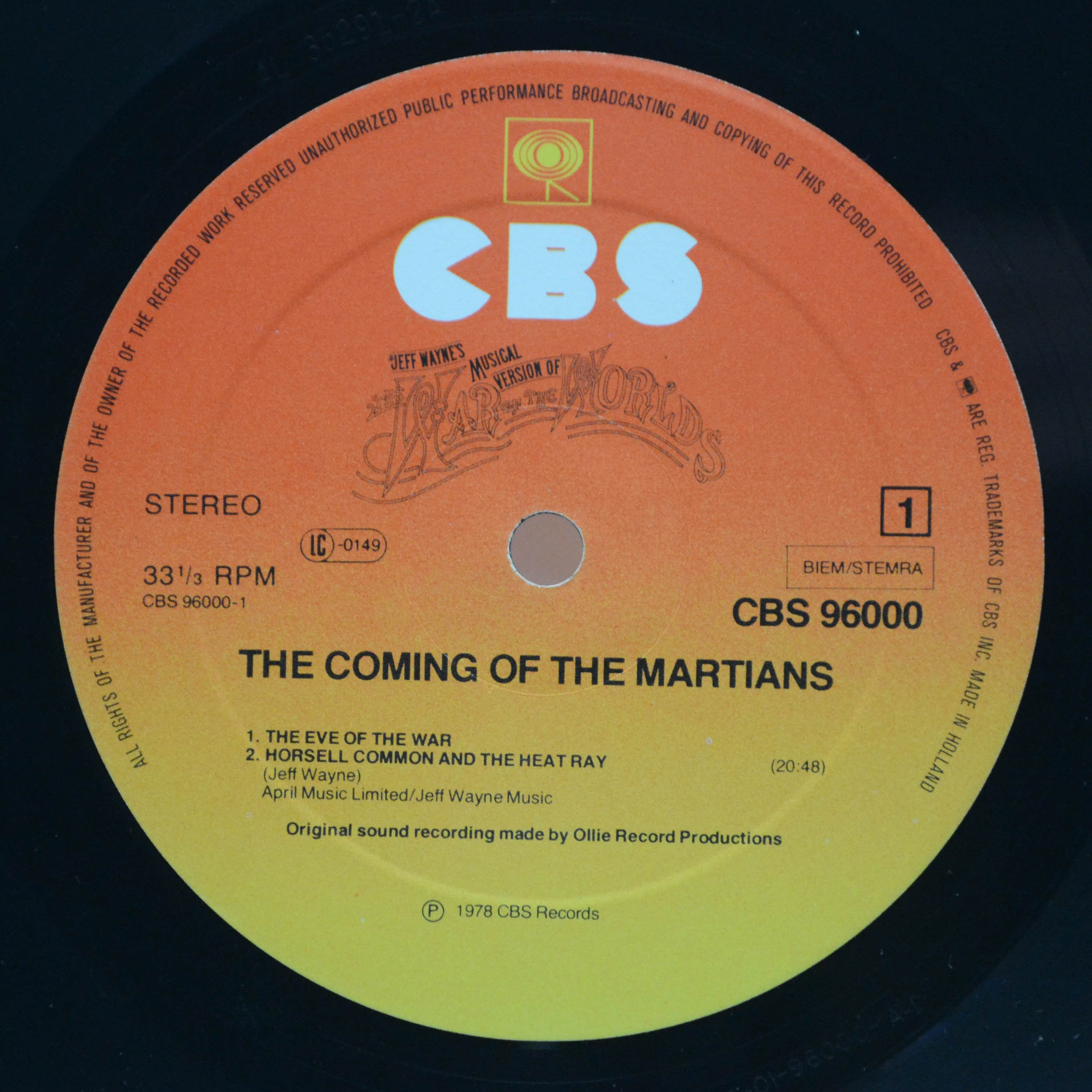 Jeff Wayne — Jeff Wayne's Musical Version Of The War Of The Worlds (2LP), 1978