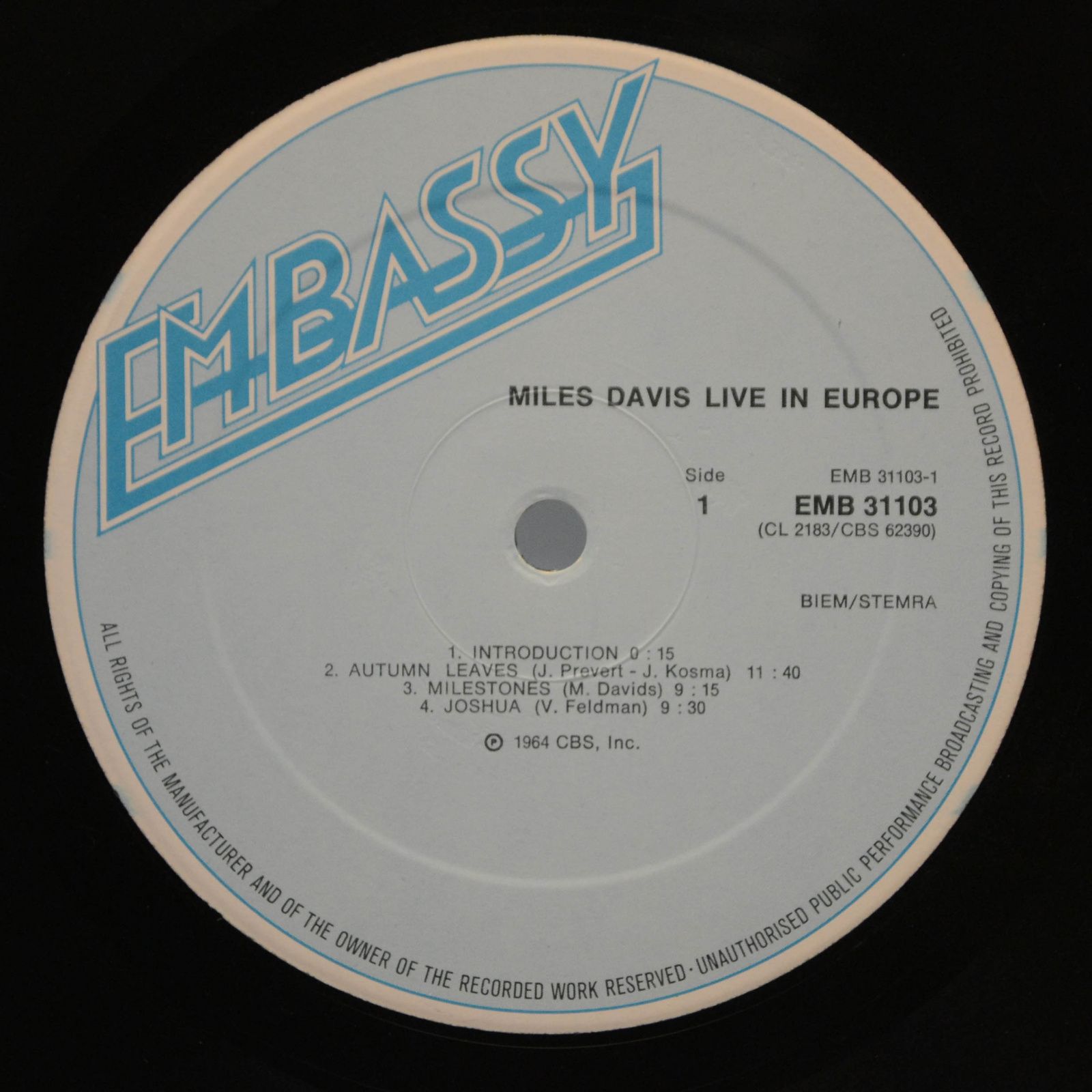 Miles Davis — Live In Europe, 1964