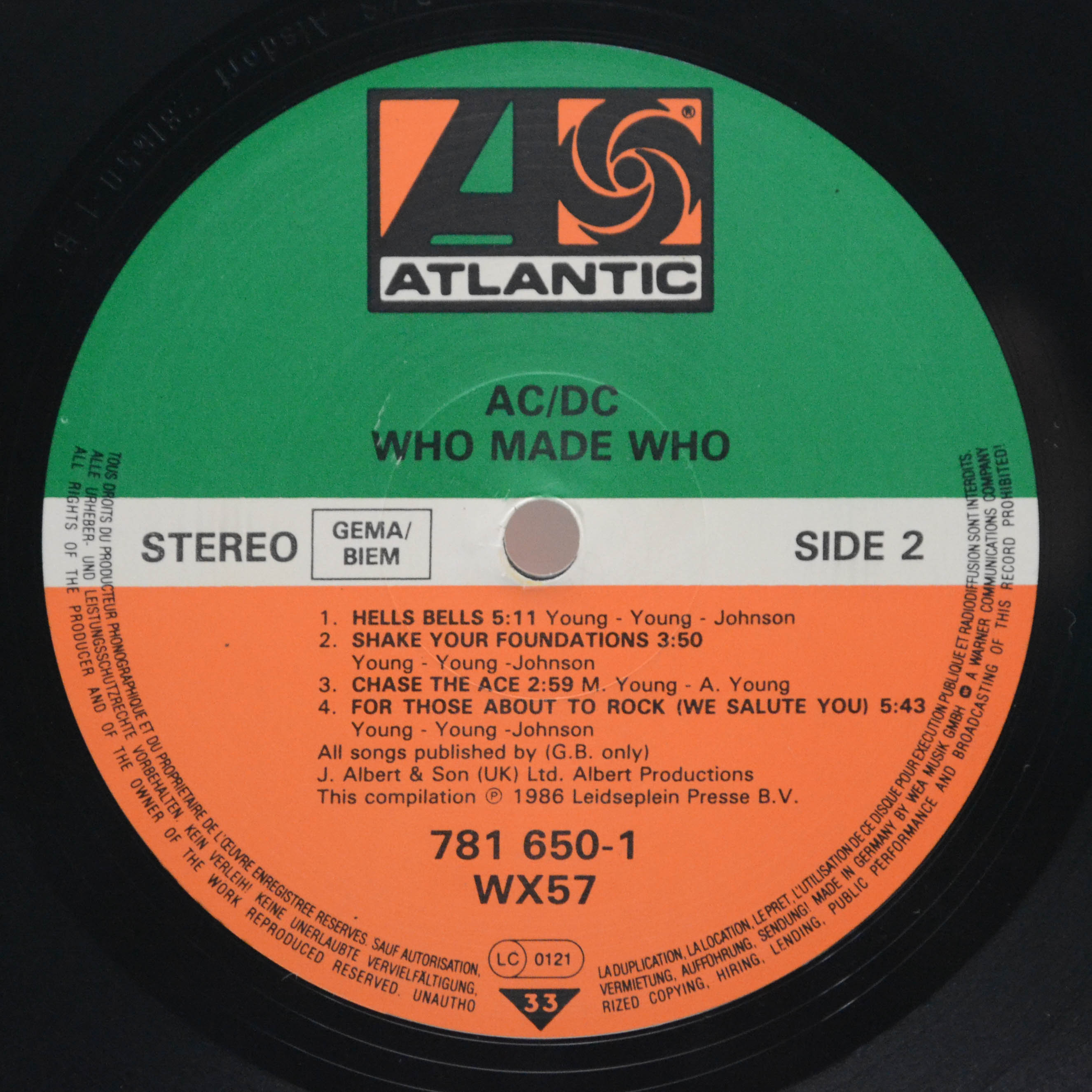AC/DC — Who Made Who, 1986