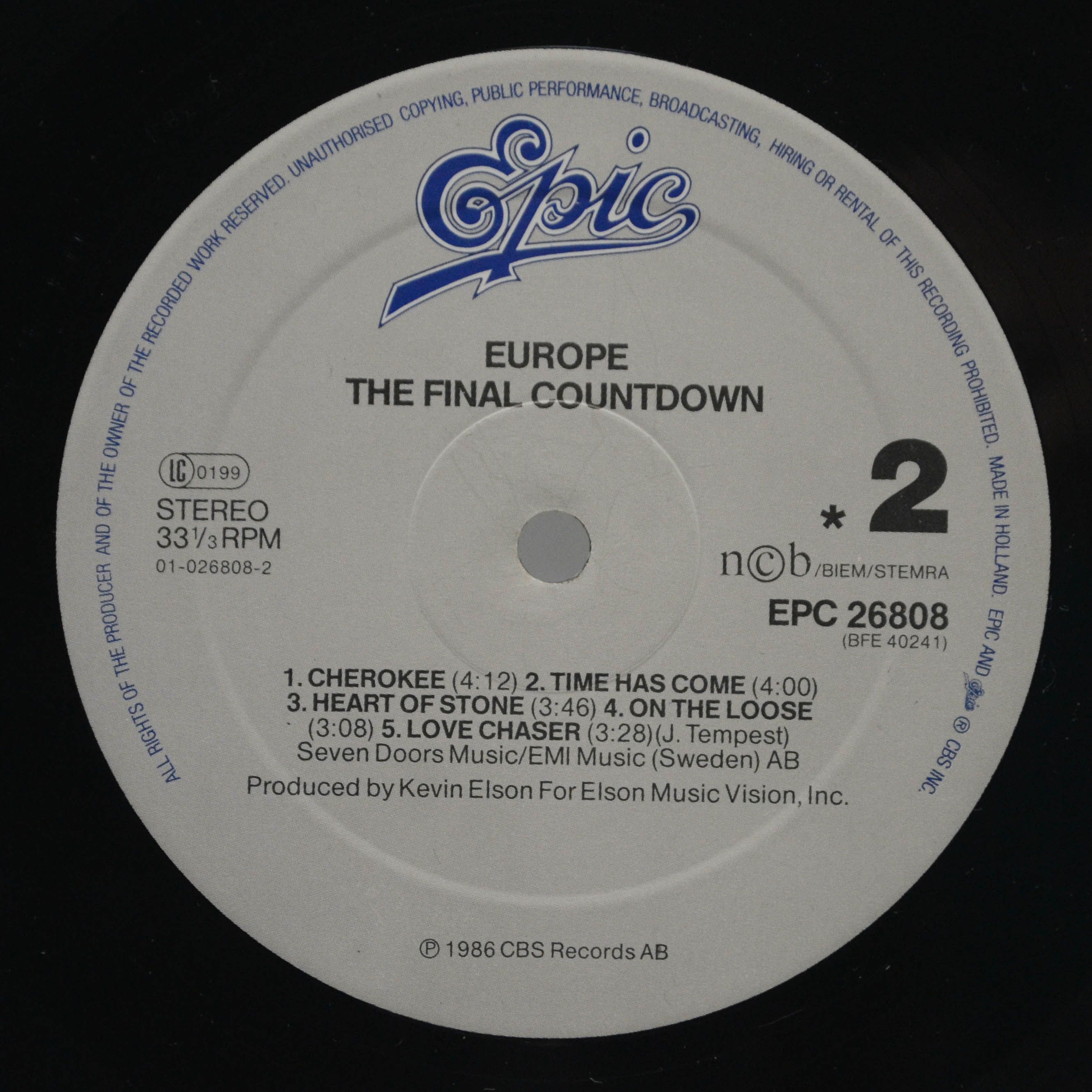 Europe — The Final Countdown, 1986