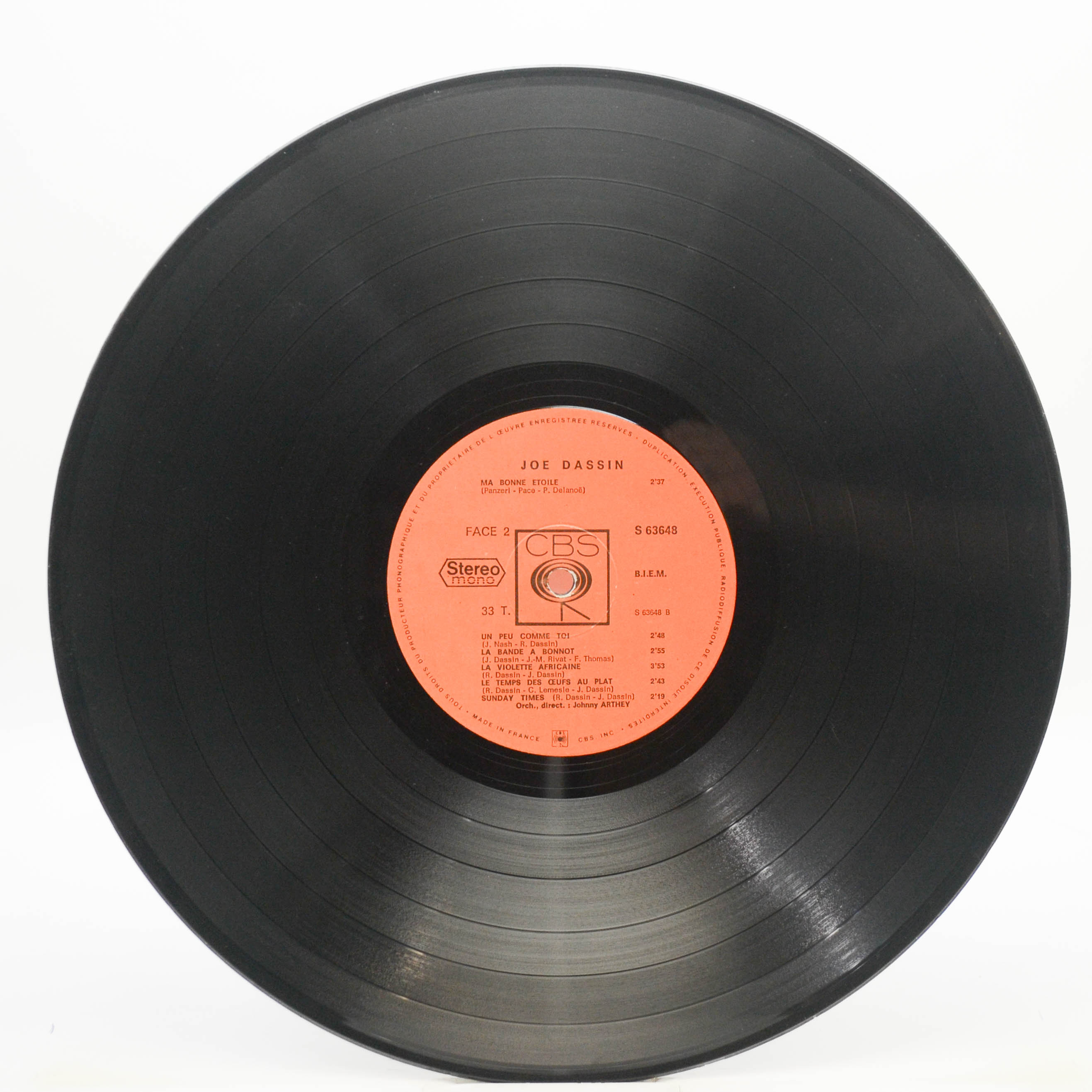 Виниловая пластинка Joe Dassin — Joe Dassin (1-st, France), 1969
