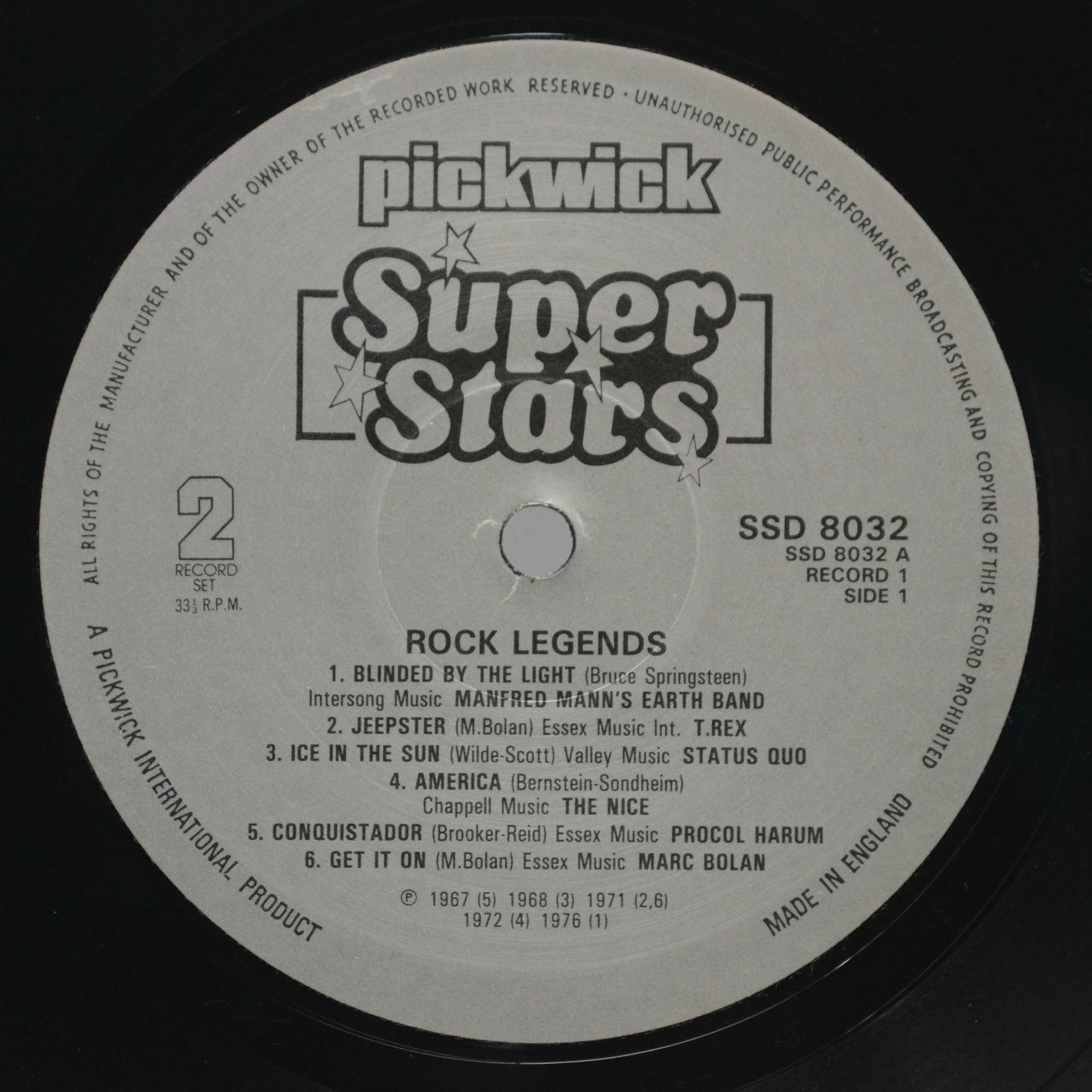 Various — Rock Legends (2LP), 1980