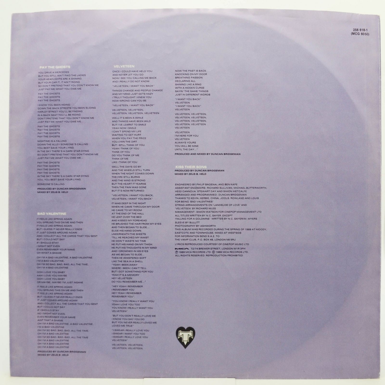 Transvision Vamp — Velveteen, 1989