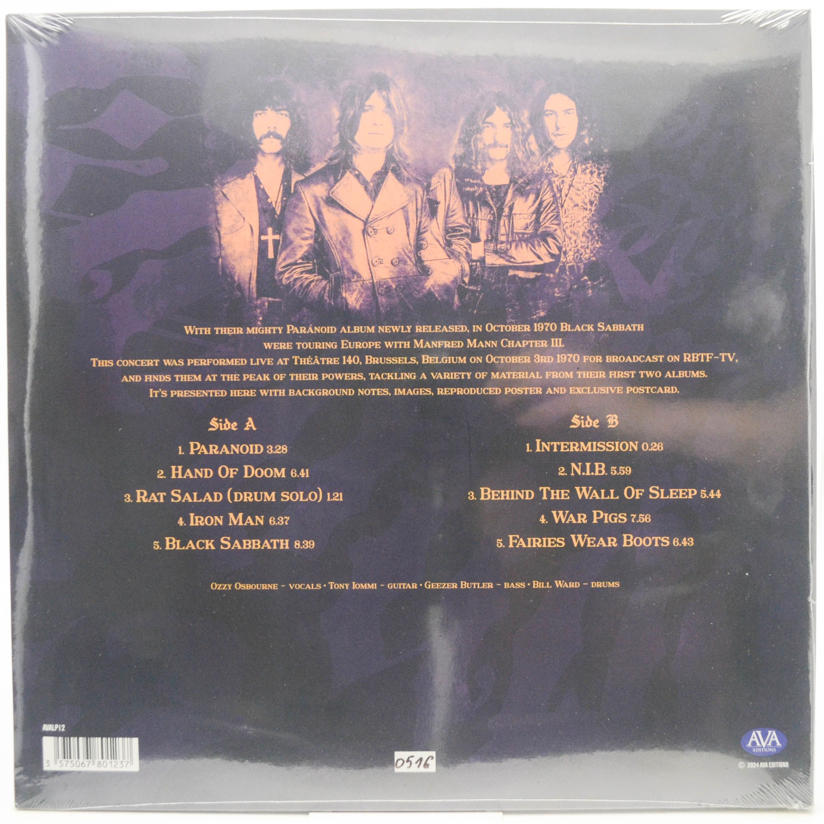 Black Sabbath — Live In Brussels, Belgium 1970, 2024