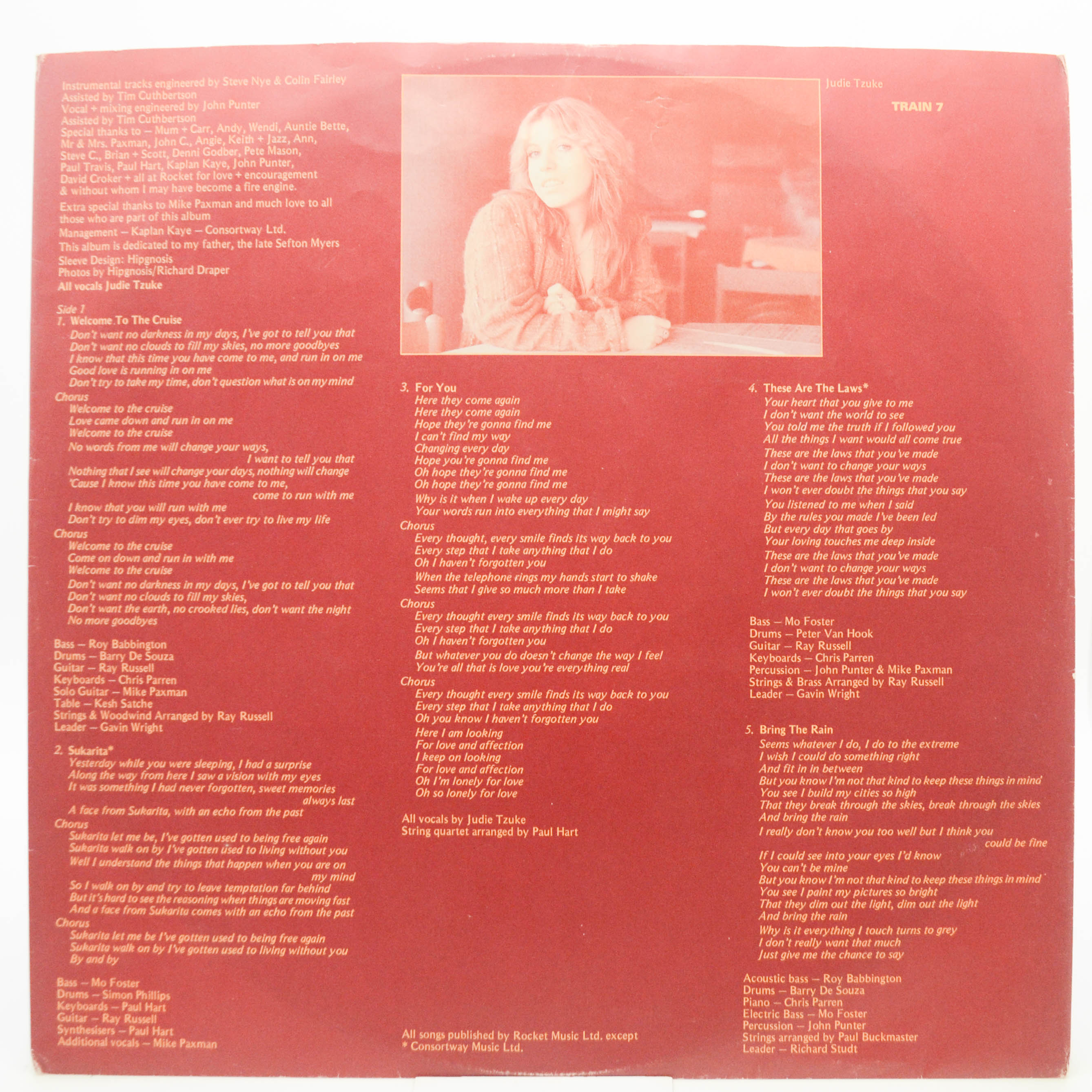 Judie Tzuke — Welcome To The Cruise (1-st, UK), 1979