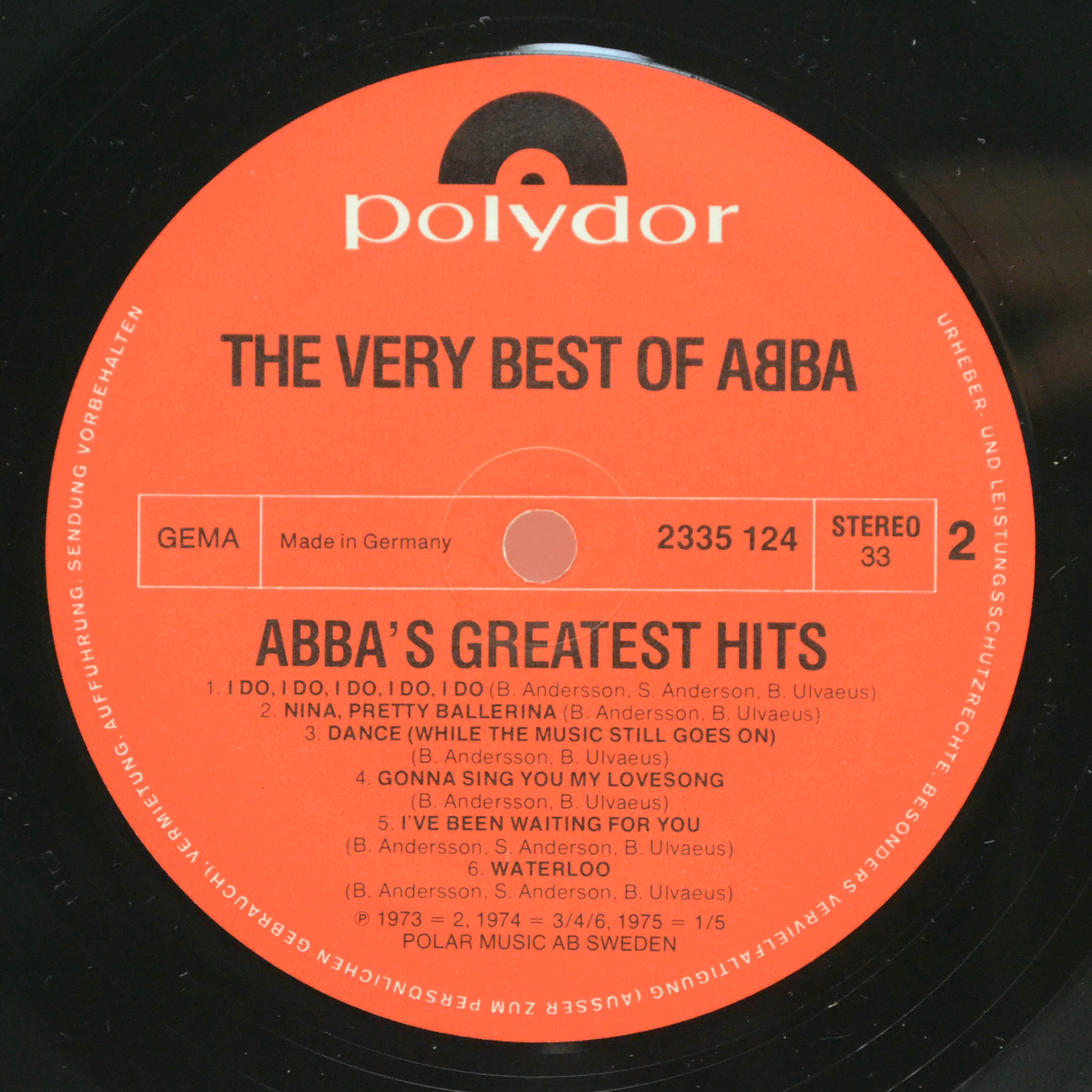 ABBA — The Very Best Of ABBA (ABBA's Greatest Hits) (2LP), 1976